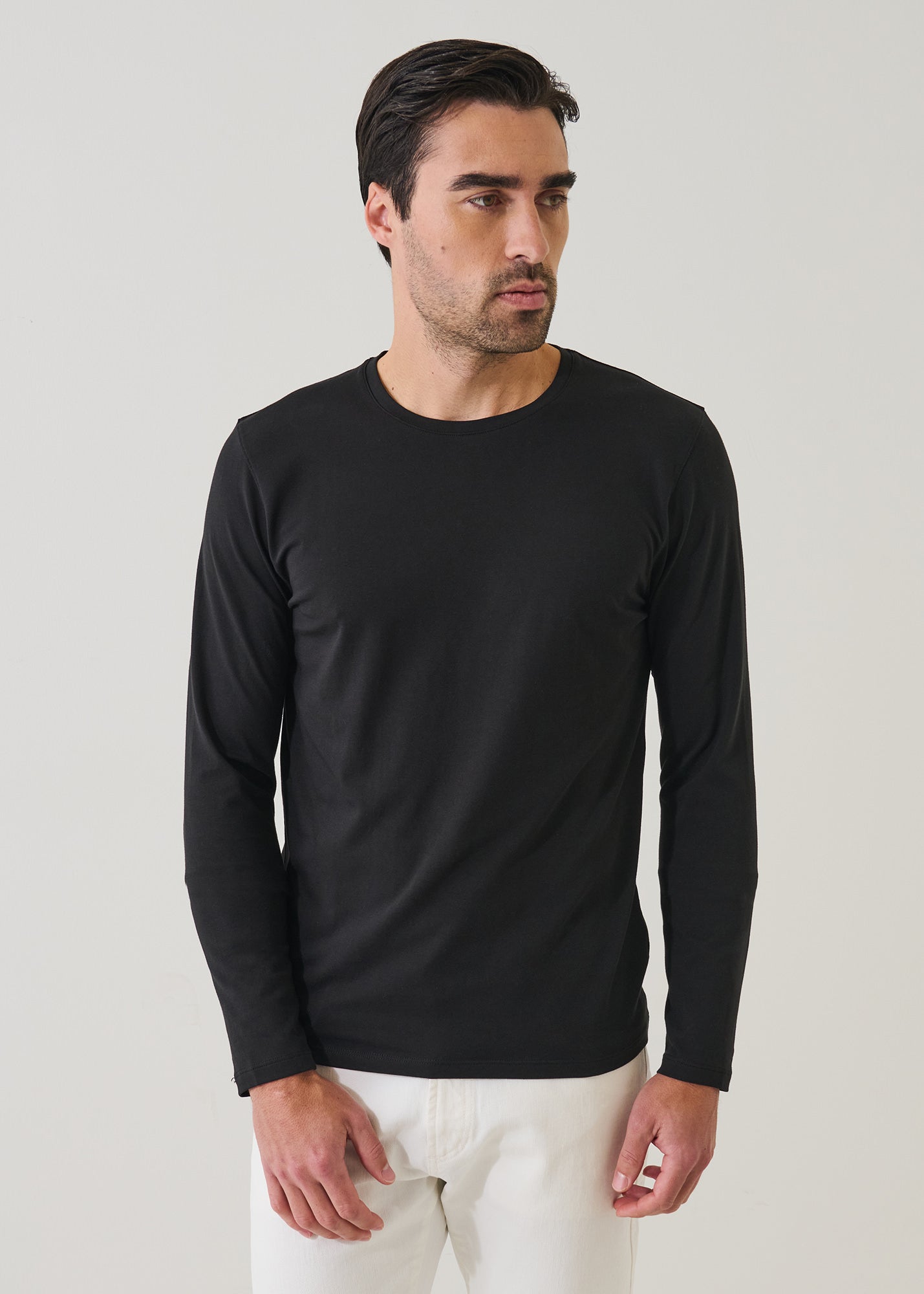 Pima Cotton Stretch Long Sleeve T-Shirt