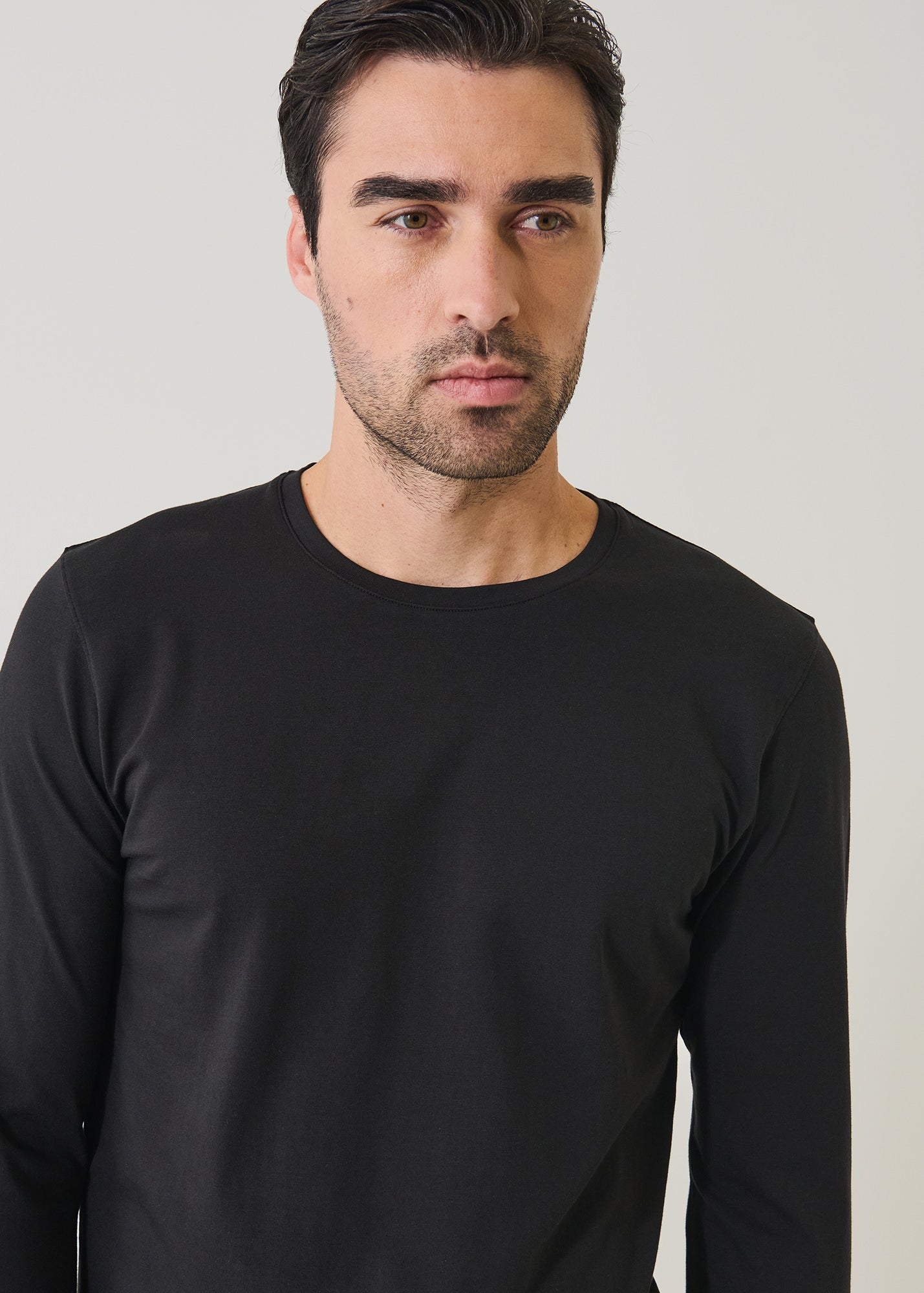 Pima Cotton Stretch Long Sleeve T-Shirt