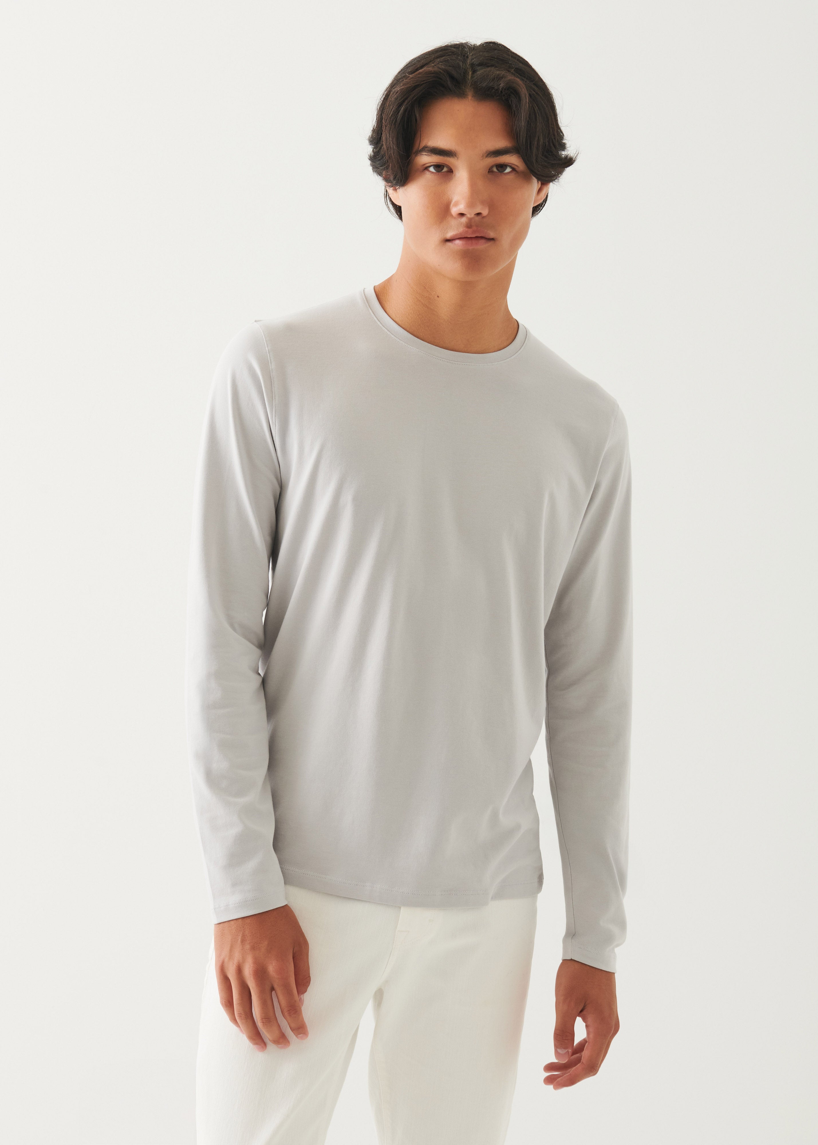 Pima Cotton Stretch Long Sleeve T-Shirt - PATRICK ASSARAF