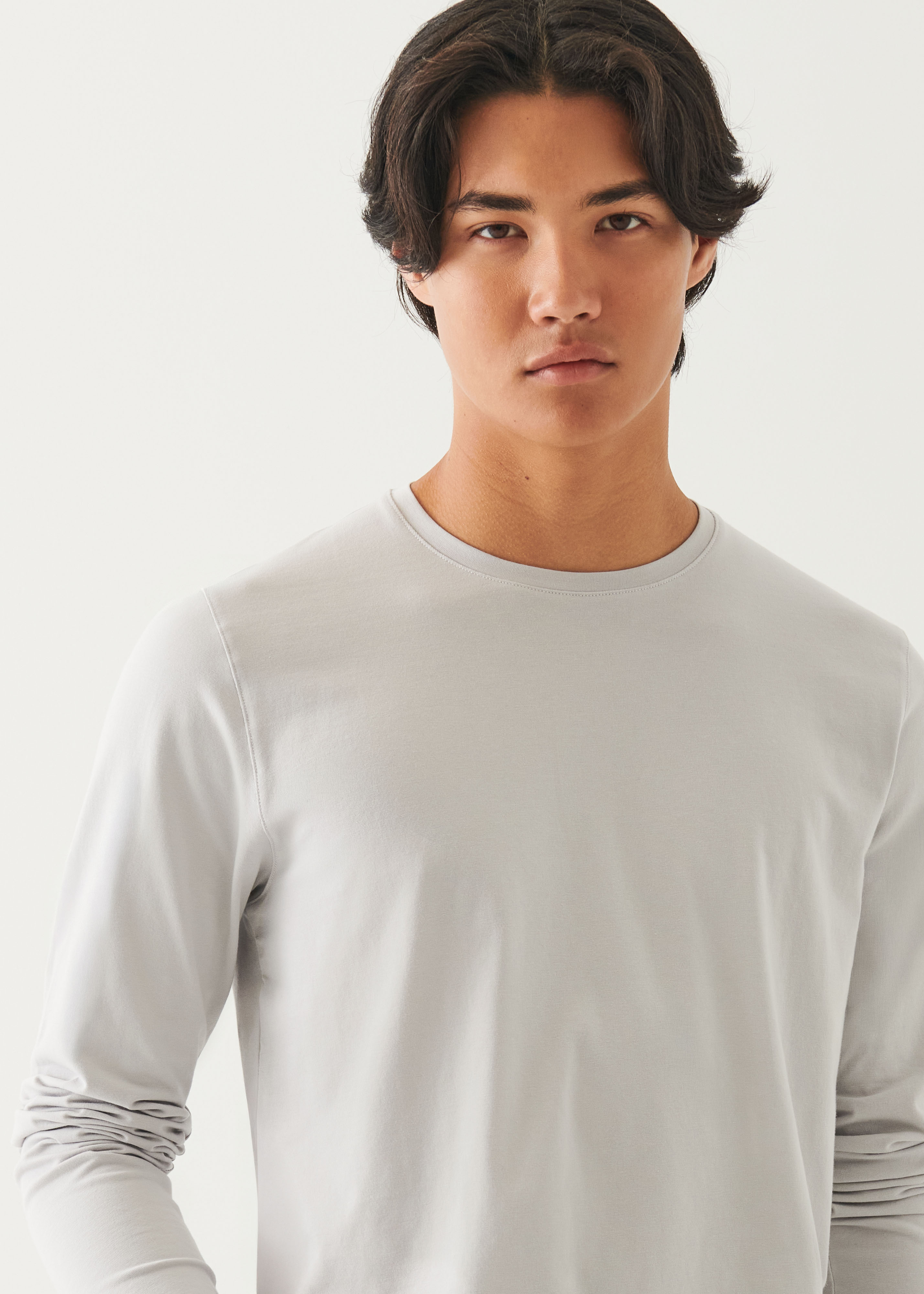 Pima Cotton Stretch Long Sleeve T-Shirt - PATRICK ASSARAF