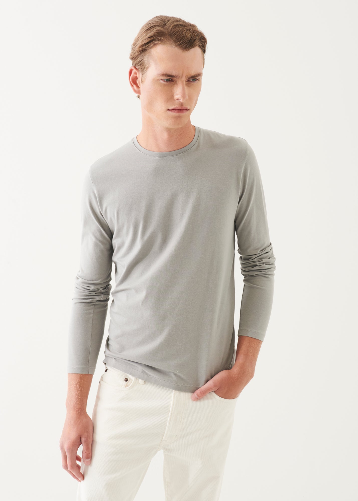 Pima Cotton Stretch Long Sleeve T-Shirt - PATRICK ASSARAF