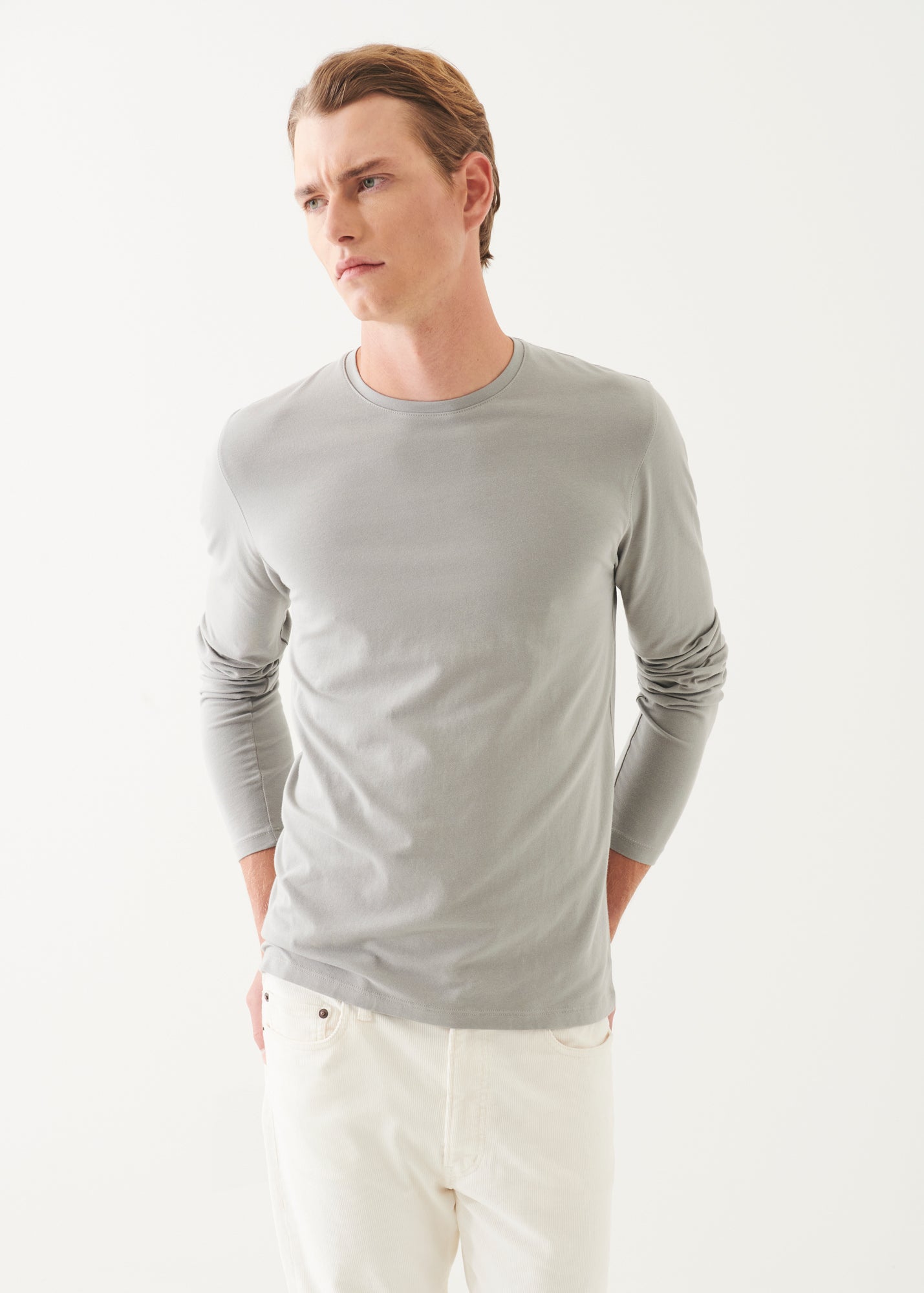 Pima Cotton Stretch Long Sleeve T-Shirt - PATRICK ASSARAF