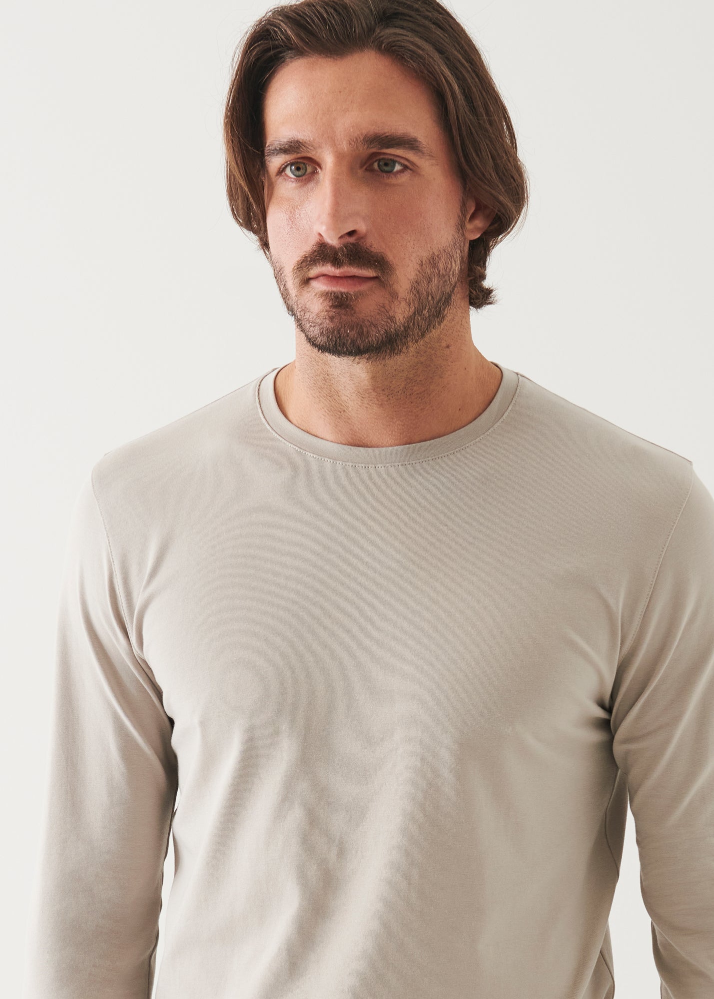 Pima Cotton Stretch Long Sleeve T-Shirt - PATRICK ASSARAF