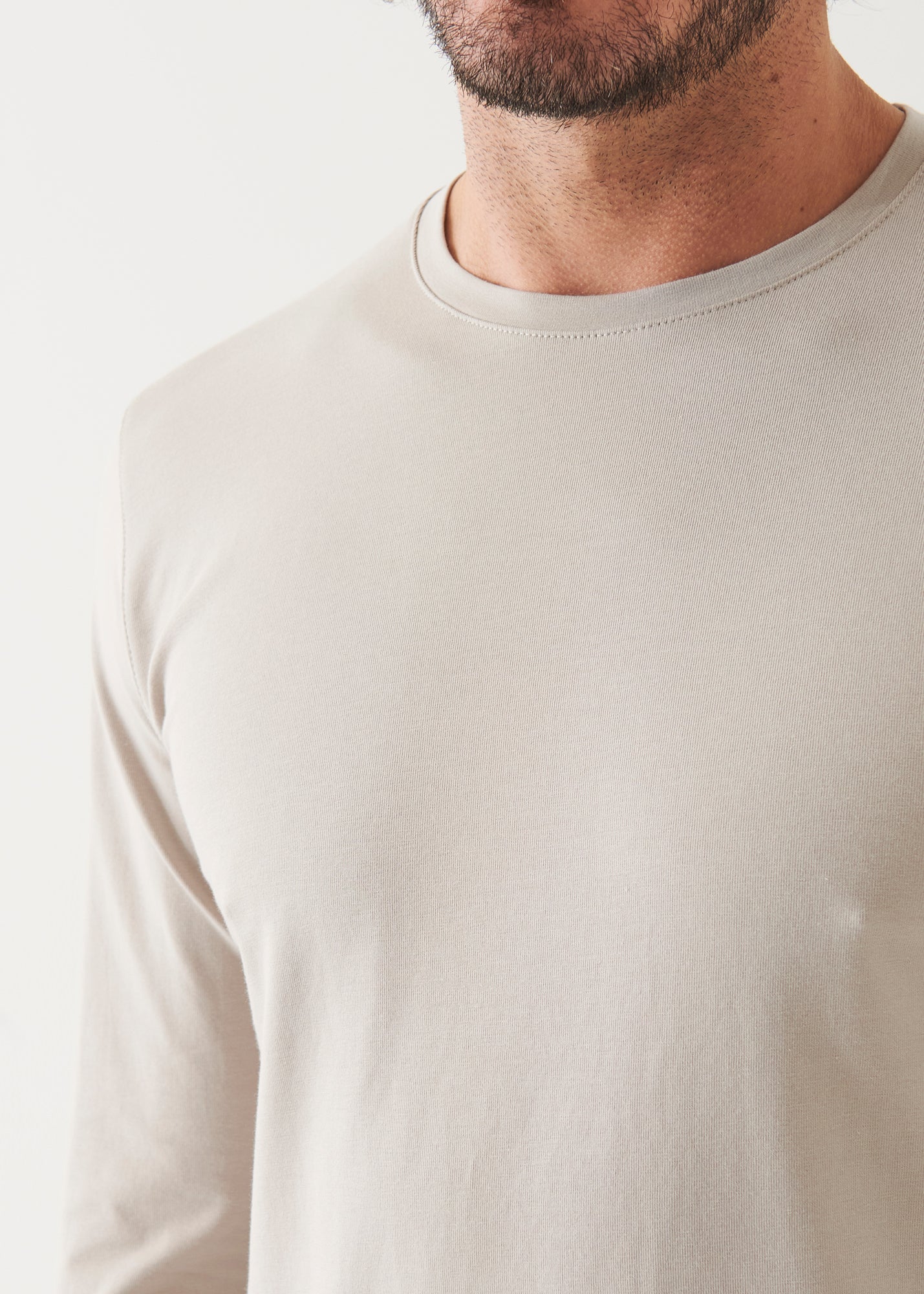 Pima Cotton Stretch Long Sleeve T-Shirt - PATRICK ASSARAF