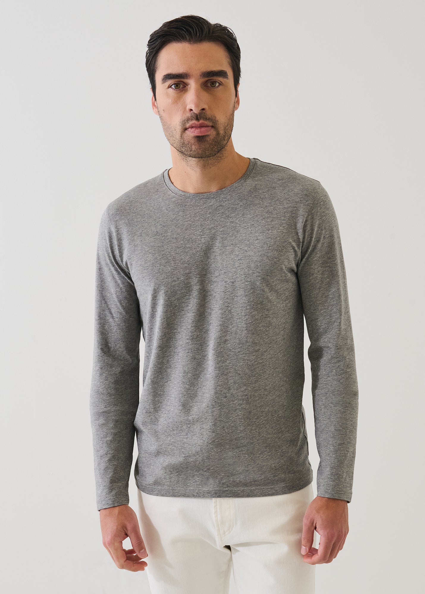 Pima Cotton Stretch Long Sleeve T-Shirt