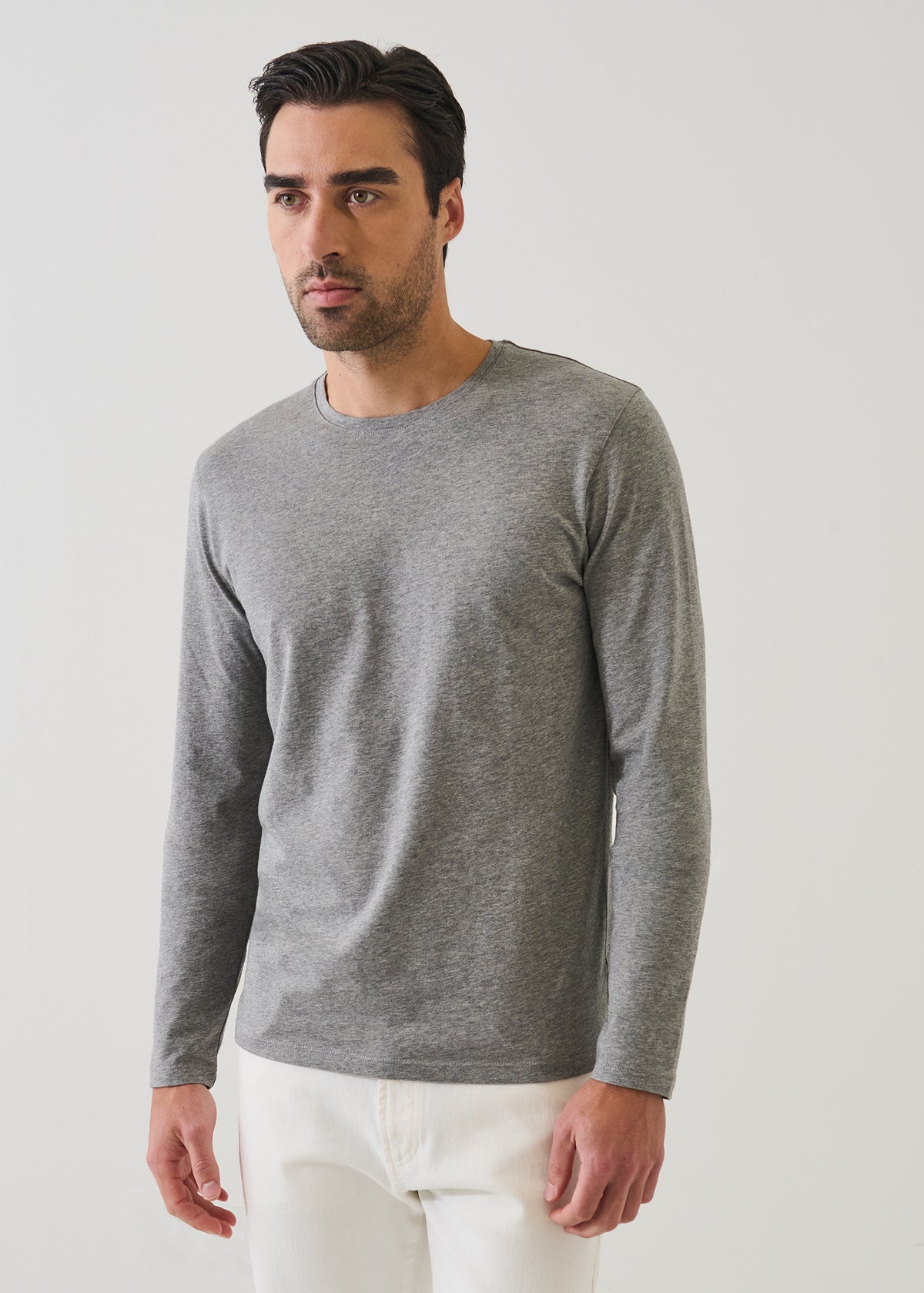 Pima Cotton Stretch Long Sleeve T-Shirt - PATRICK ASSARAF