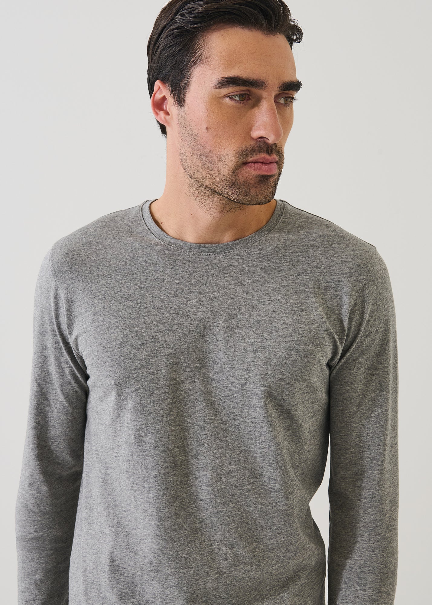 Pima Cotton Stretch Long Sleeve T-Shirt