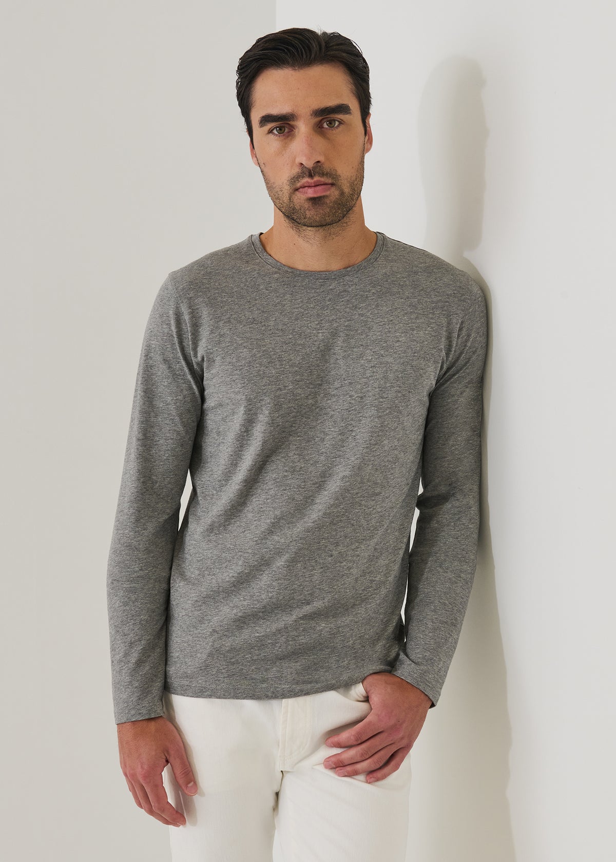 Pima Cotton Stretch Long Sleeve T-Shirt - PATRICK ASSARAF