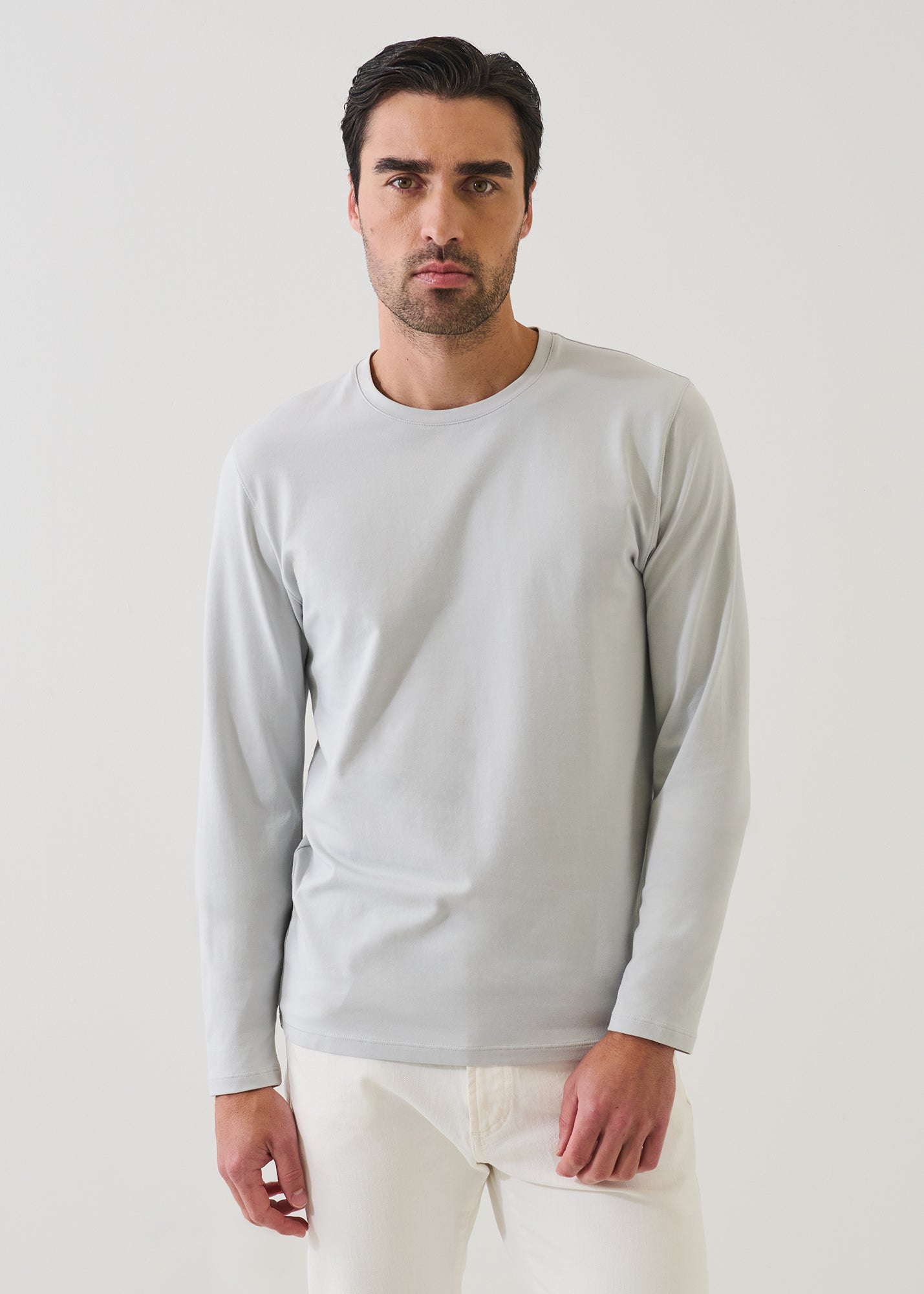 Pima Cotton Stretch Long Sleeve T-Shirt - PATRICK ASSARAF