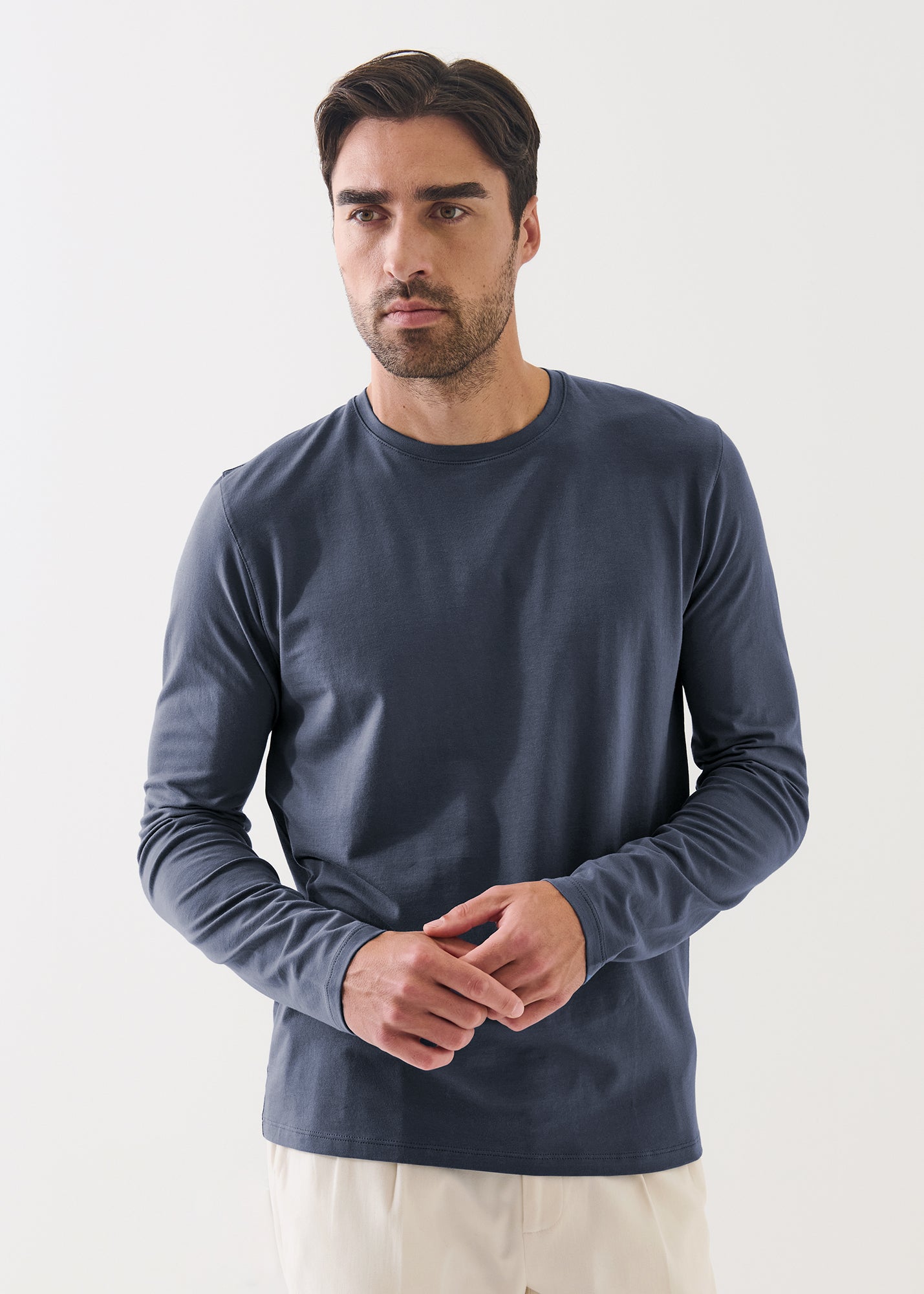 Pima Cotton Stretch Long Sleeve T-Shirt - PATRICK ASSARAF