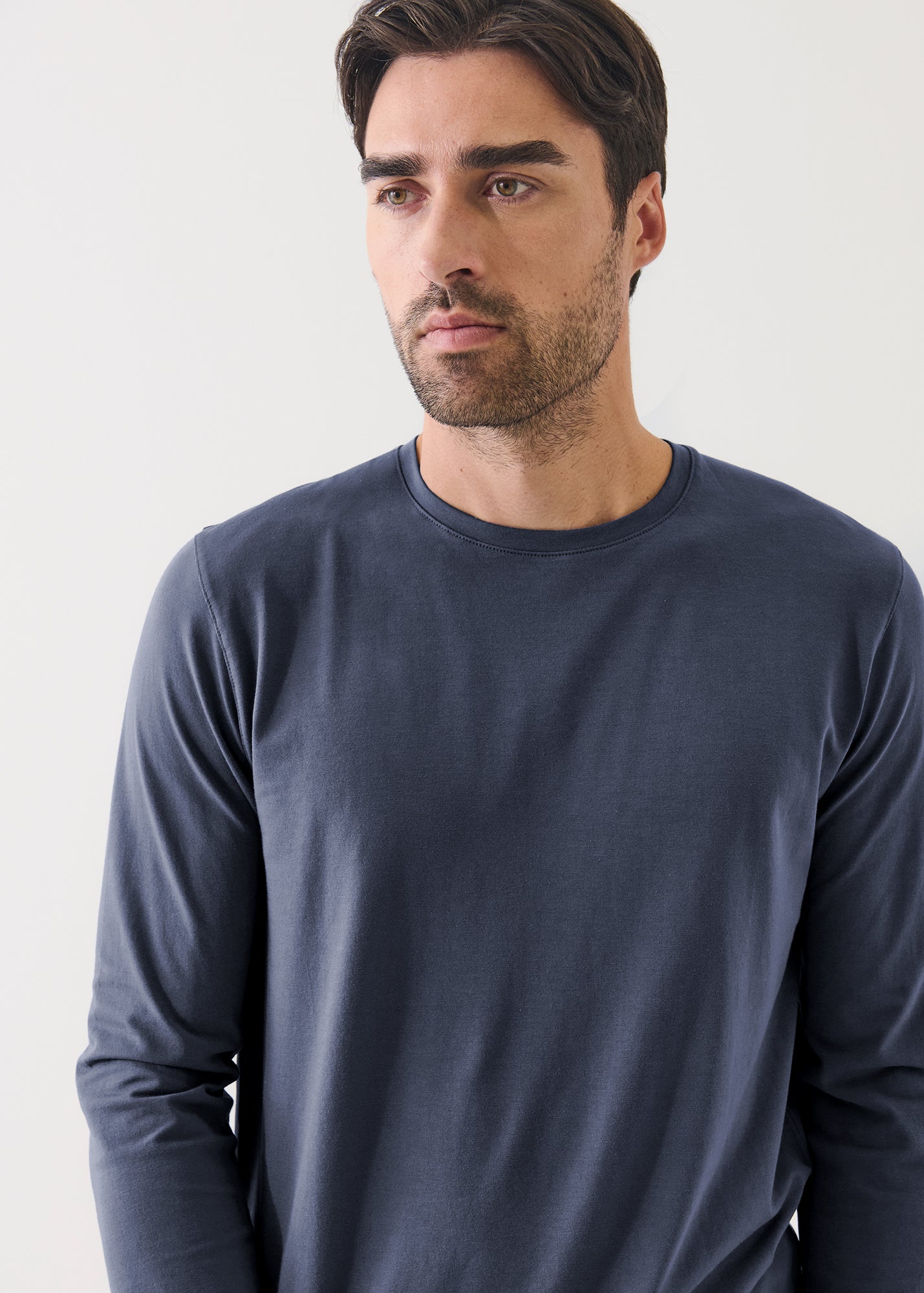 Pima Cotton Stretch Long Sleeve T-Shirt - PATRICK ASSARAF