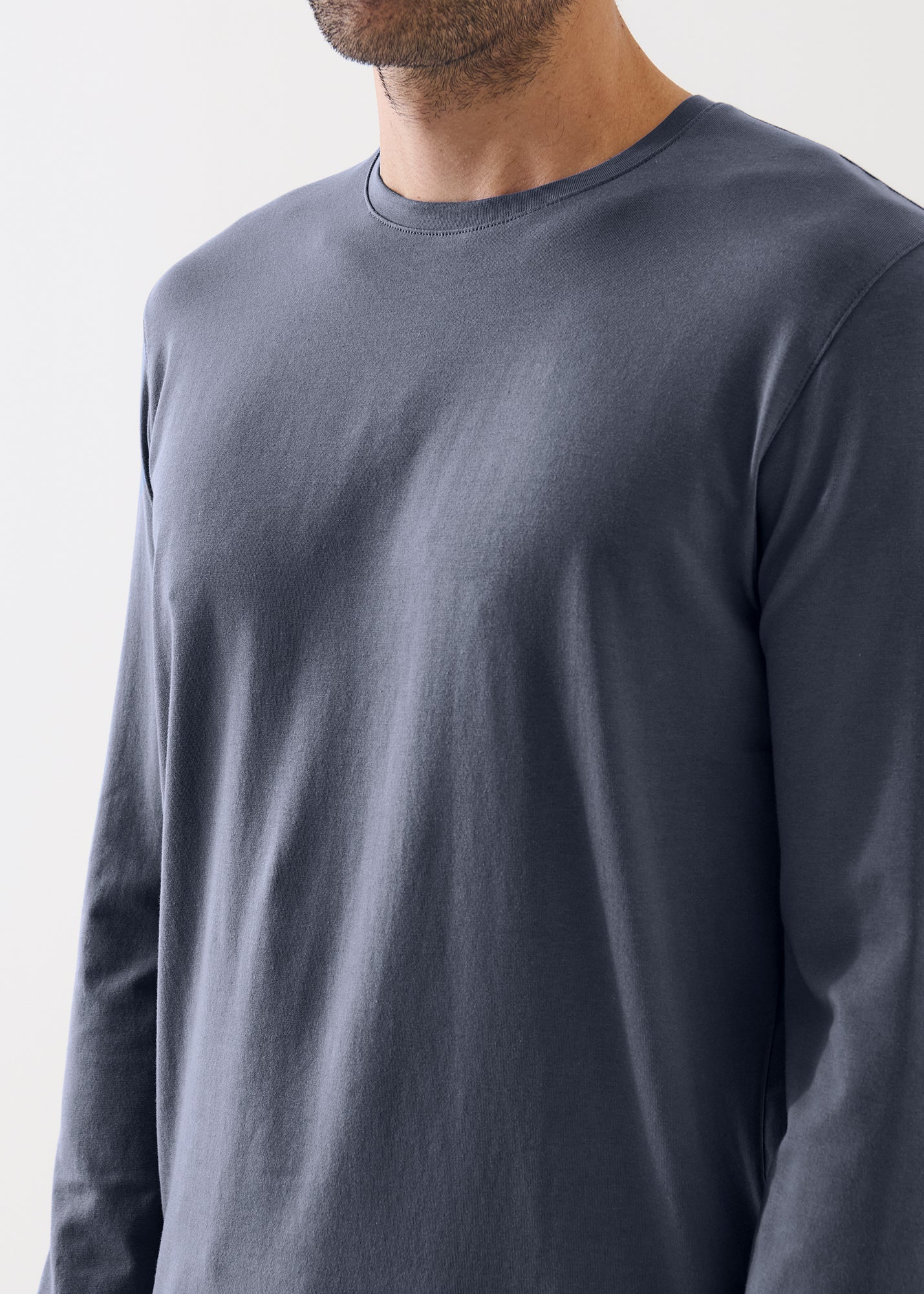 Pima Cotton Stretch Long Sleeve T-Shirt - PATRICK ASSARAF