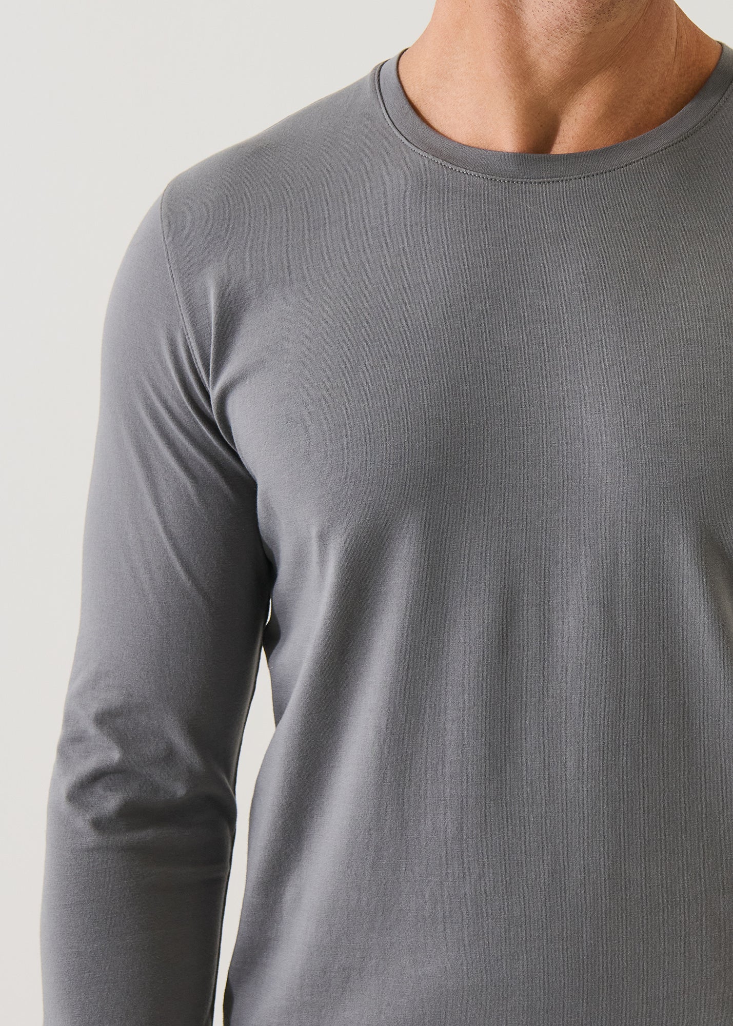 Pima Cotton Stretch Long Sleeve T-Shirt