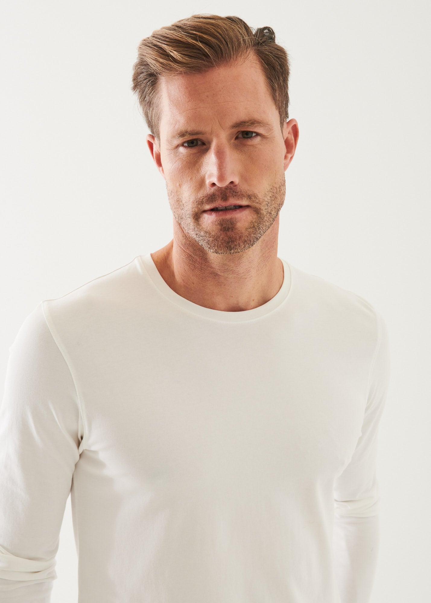 Pima Cotton Stretch Long Sleeve T-Shirt