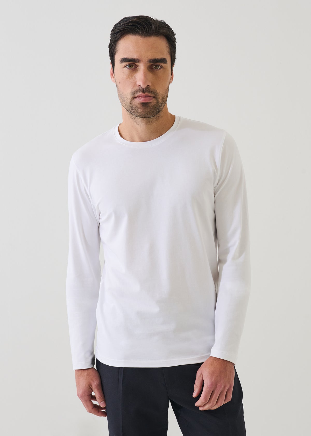 Pima Cotton Stretch Long Sleeve T-Shirt - PATRICK ASSARAF