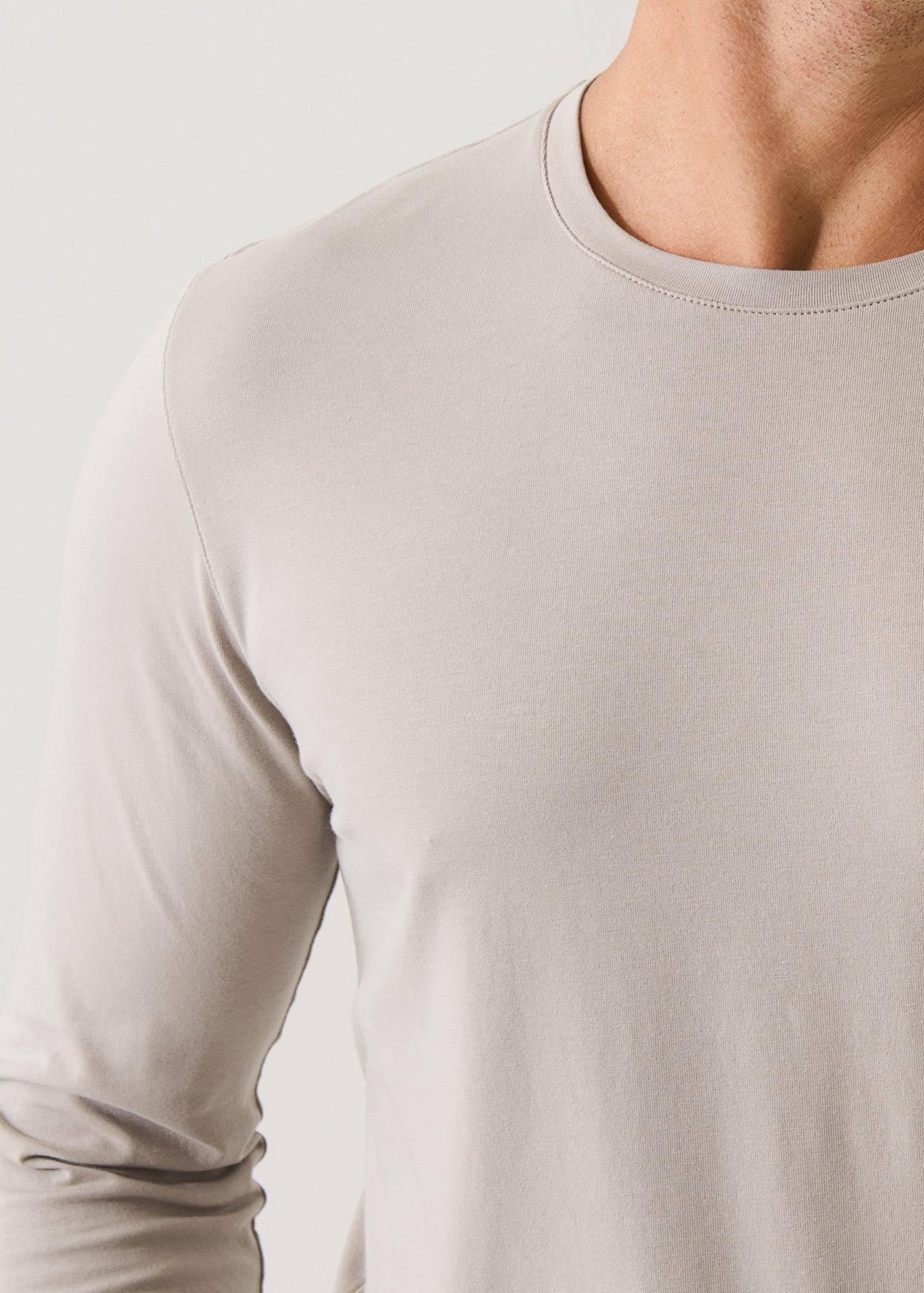 Pima Cotton Stretch Long Sleeve T-Shirt