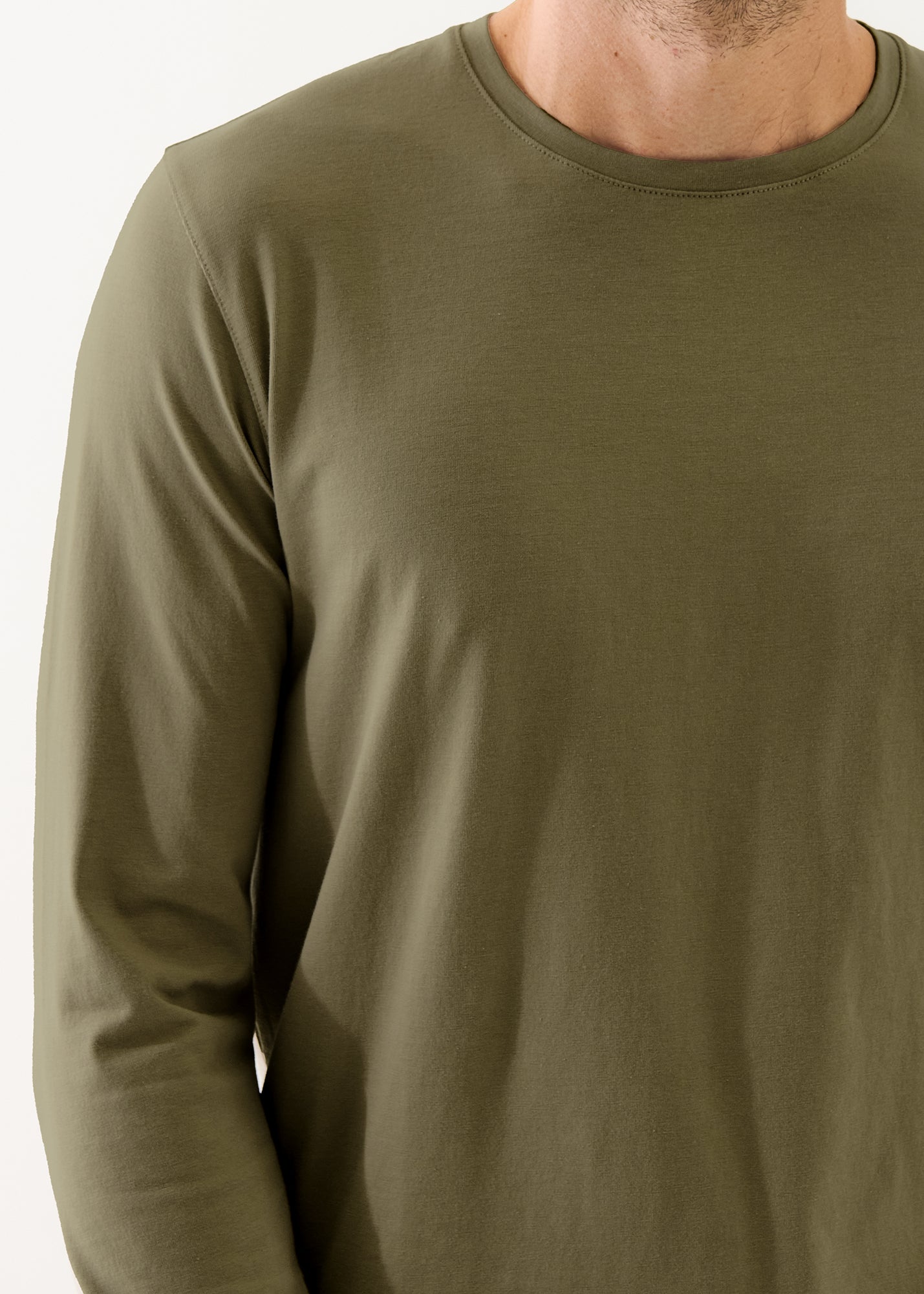 Pima Cotton Stretch Long Sleeve T-Shirt - PATRICK ASSARAF