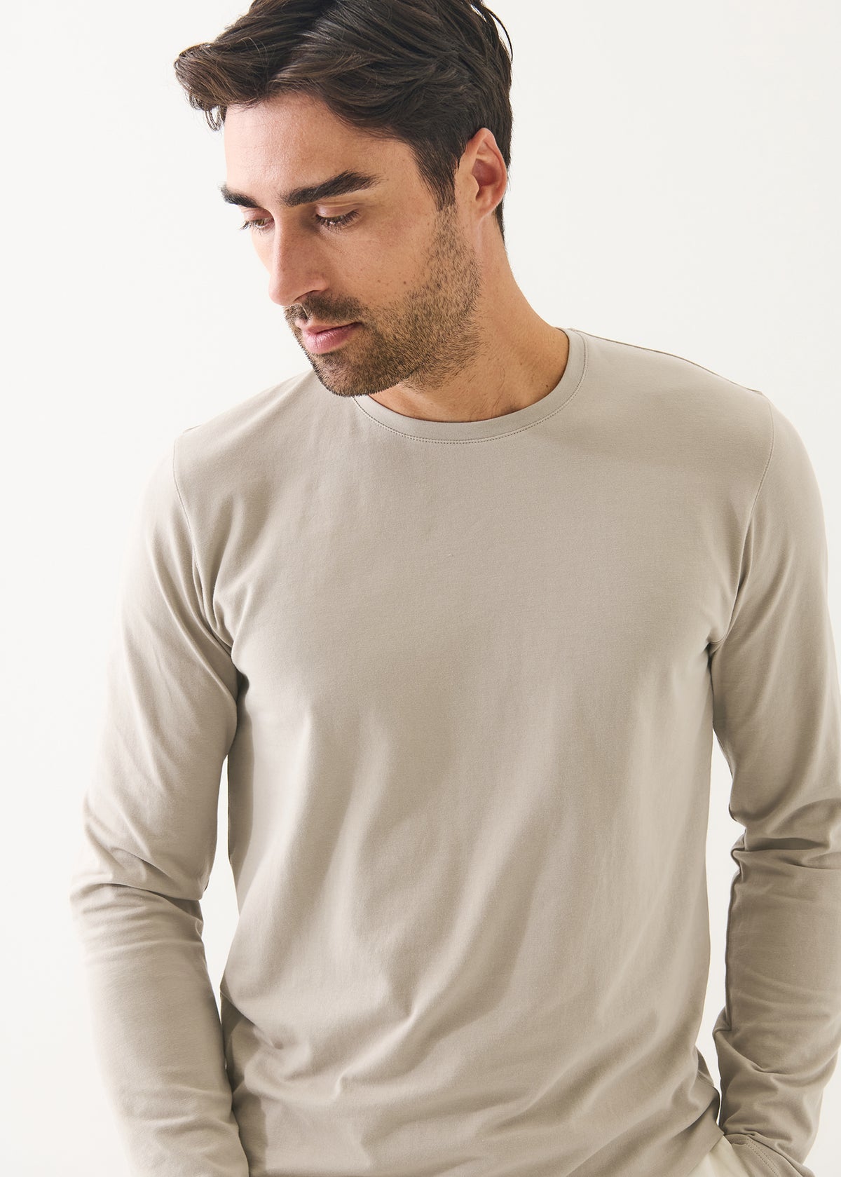 Pima Cotton Stretch Long Sleeve T-Shirt - PATRICK ASSARAF
