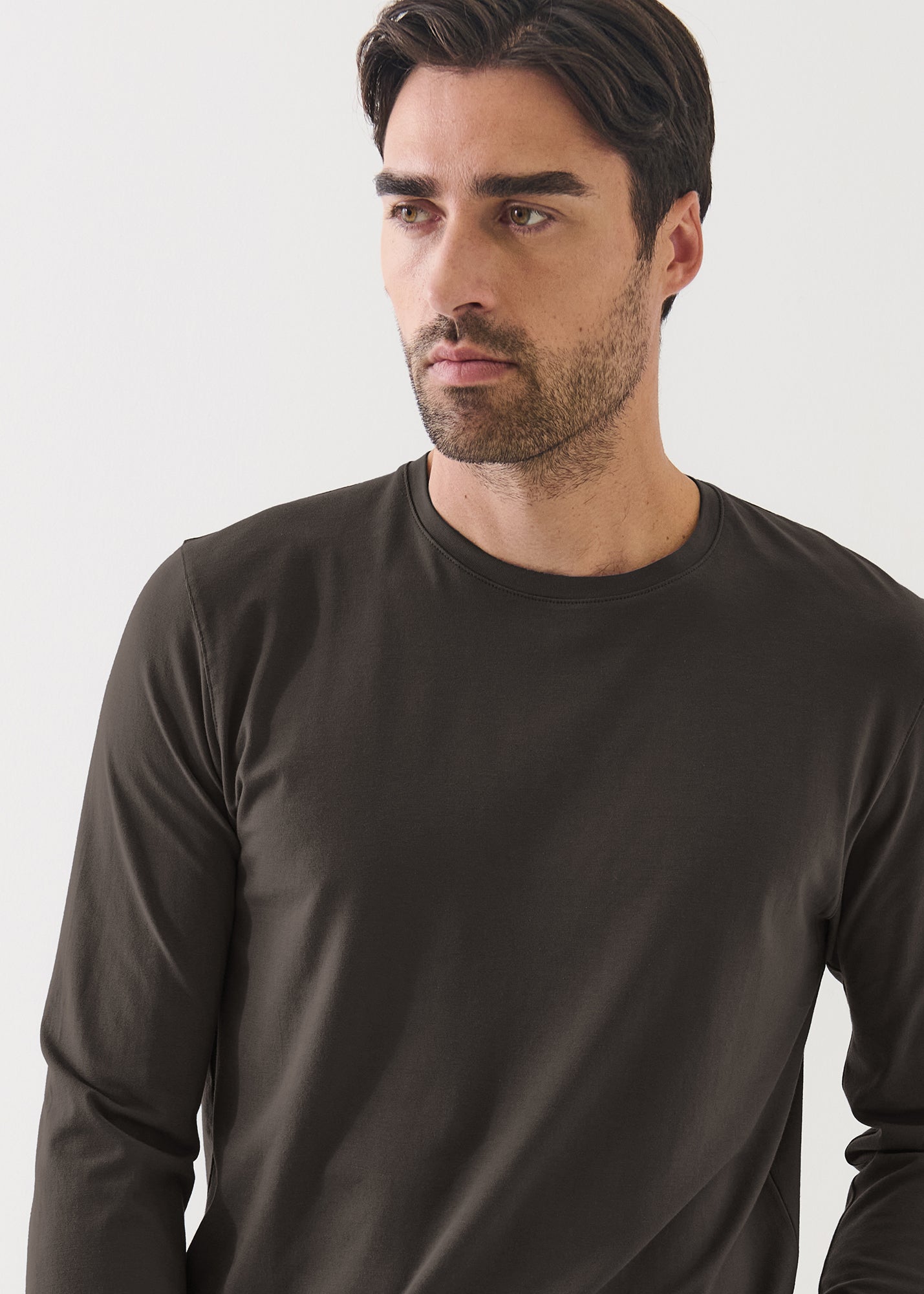 Pima Cotton Stretch Long Sleeve T-Shirt