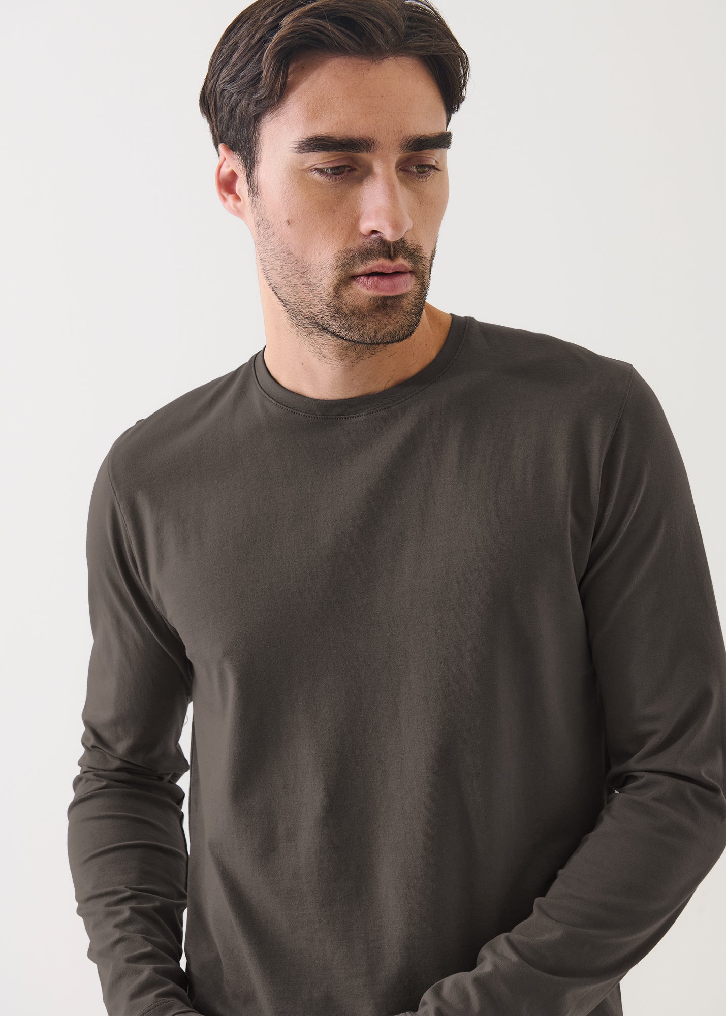 Pima Cotton Stretch Long Sleeve T-Shirt - PATRICK ASSARAF