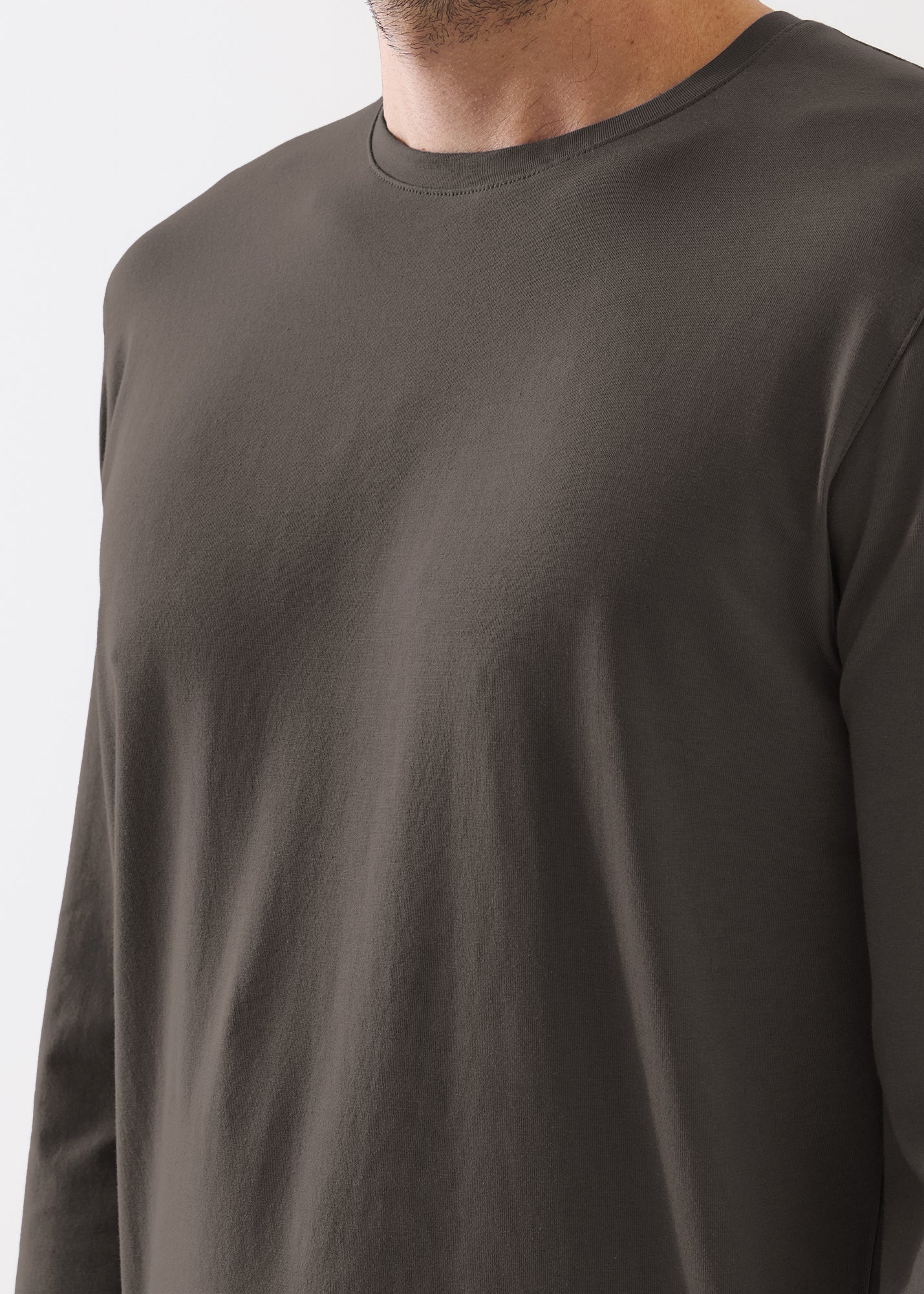 Pima Cotton Stretch Long Sleeve T-Shirt - PATRICK ASSARAF