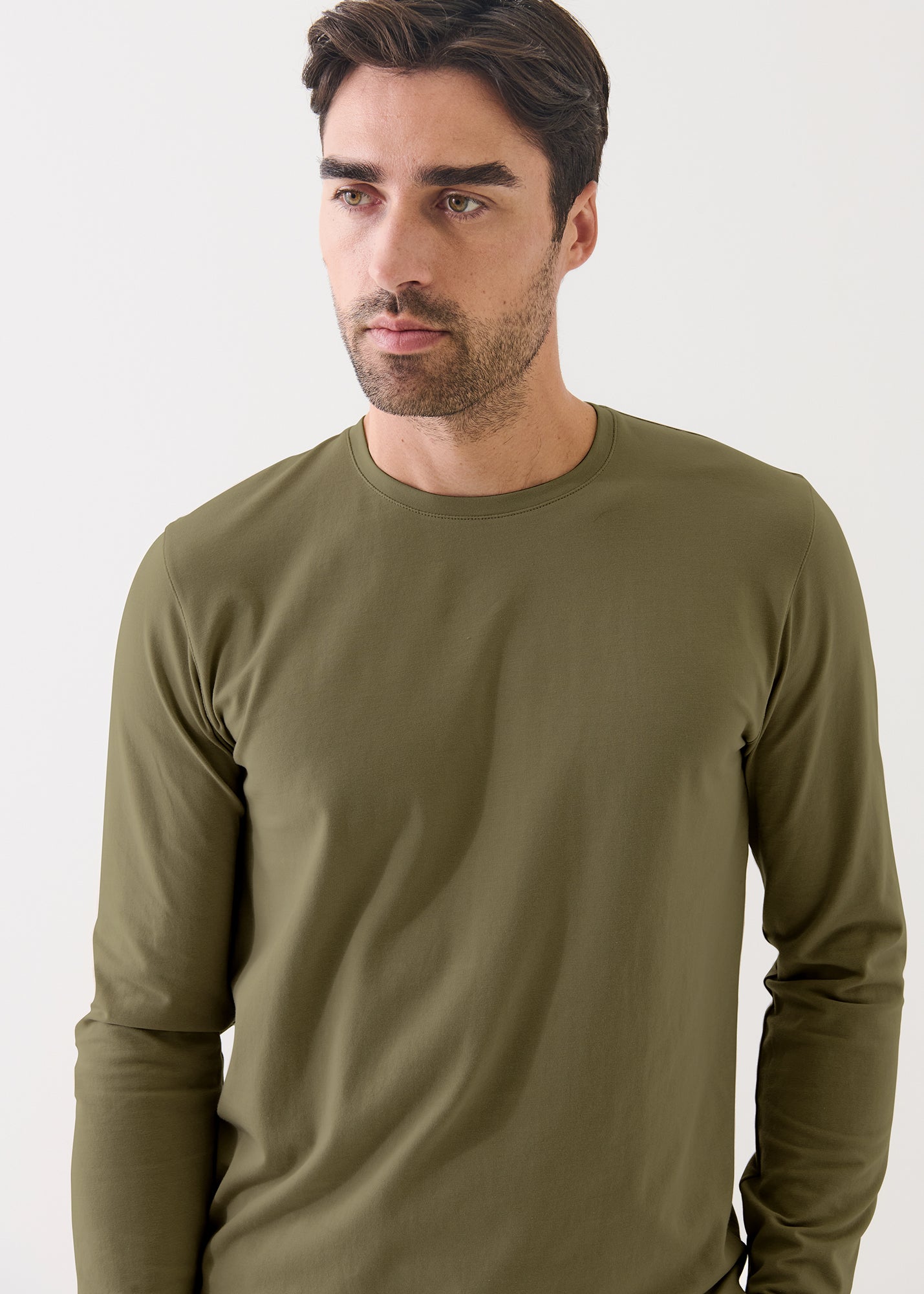 Pima Cotton Stretch Long Sleeve T-Shirt - PATRICK ASSARAF