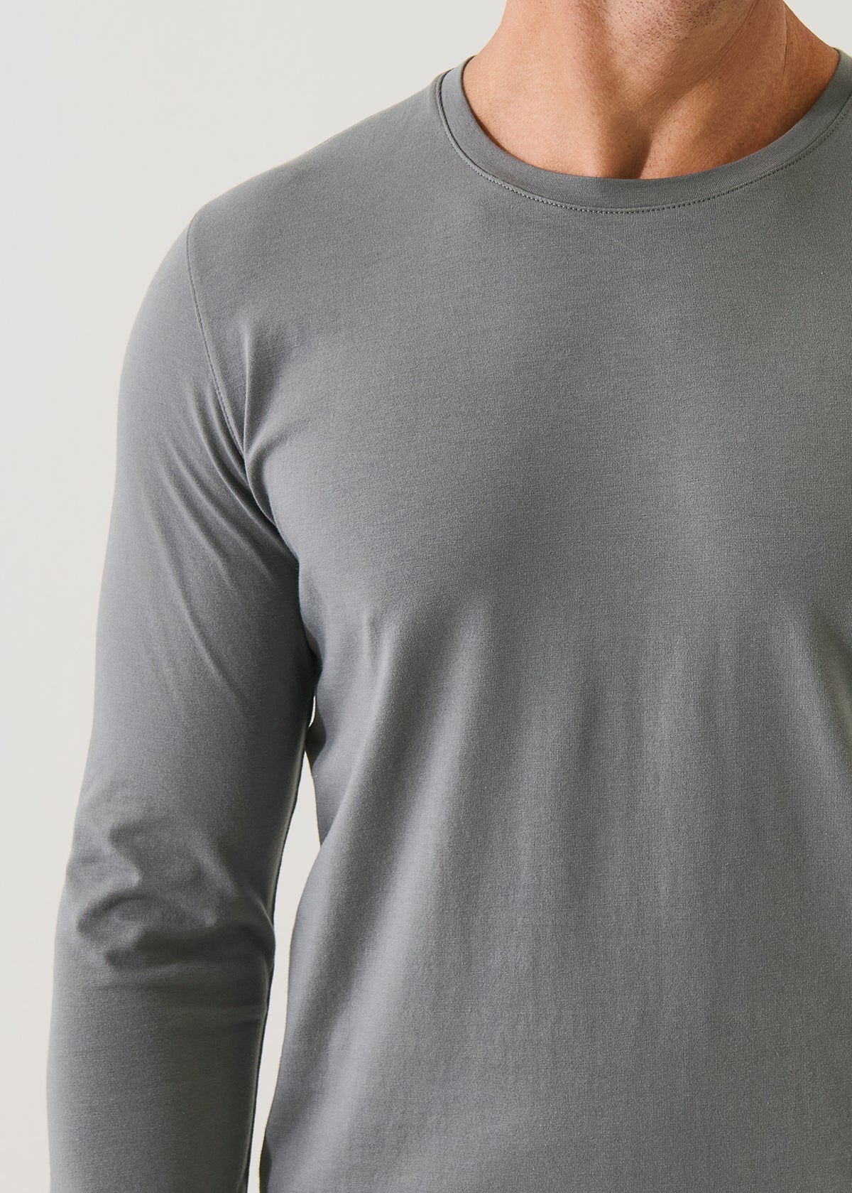 Pima Cotton Stretch Long Sleeve T-Shirt - PATRICK ASSARAF