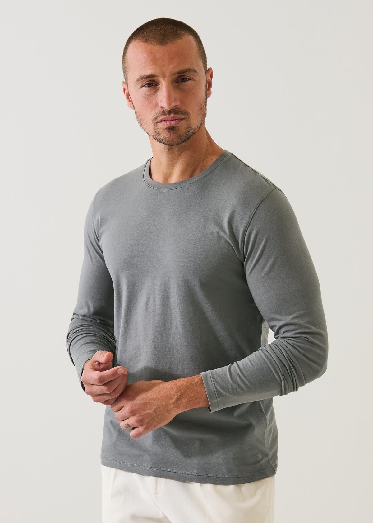 Pima Cotton Stretch Long Sleeve T-Shirt - PATRICK ASSARAF