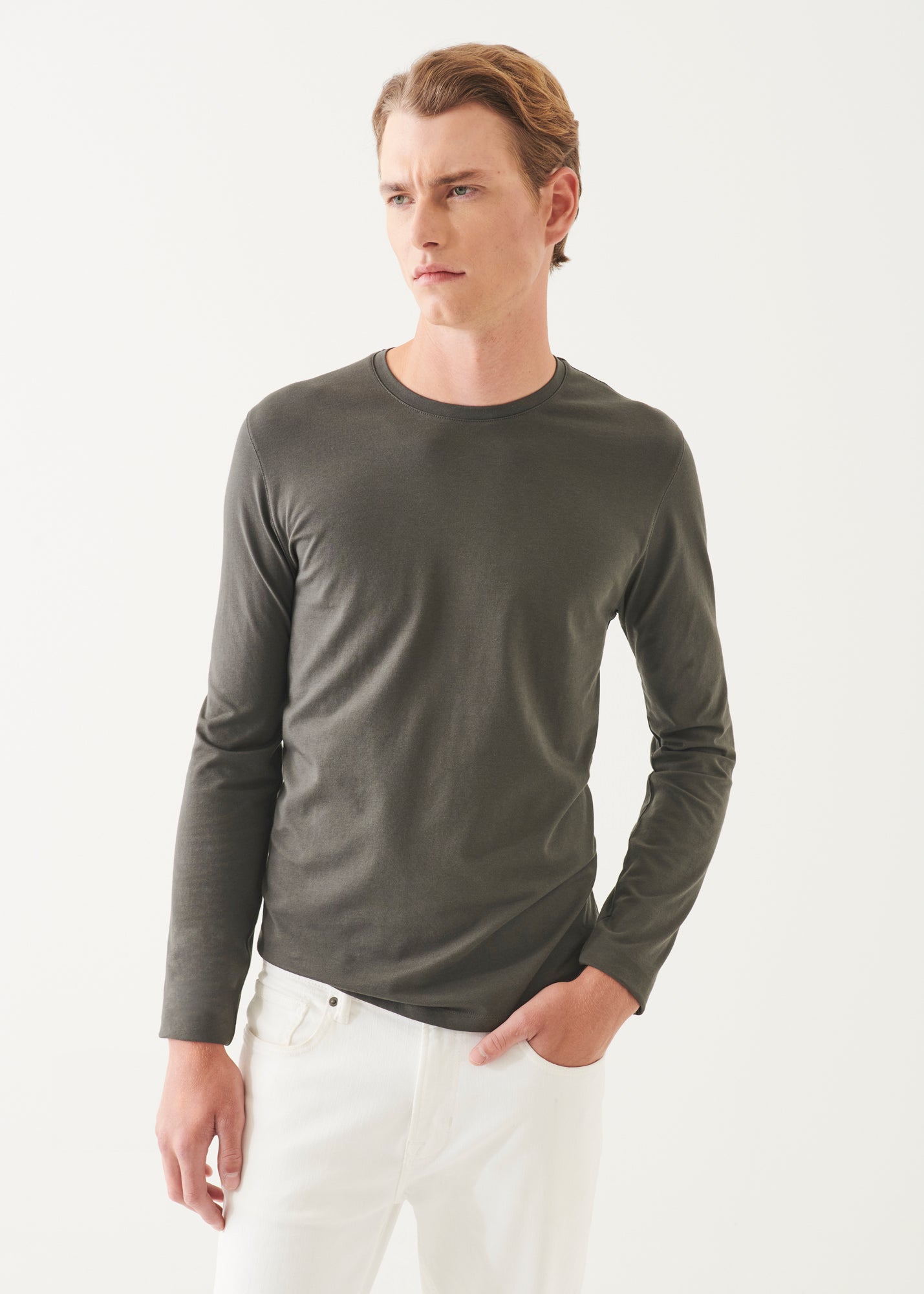 Pima Cotton Stretch Long Sleeve T-Shirt - PATRICK ASSARAF