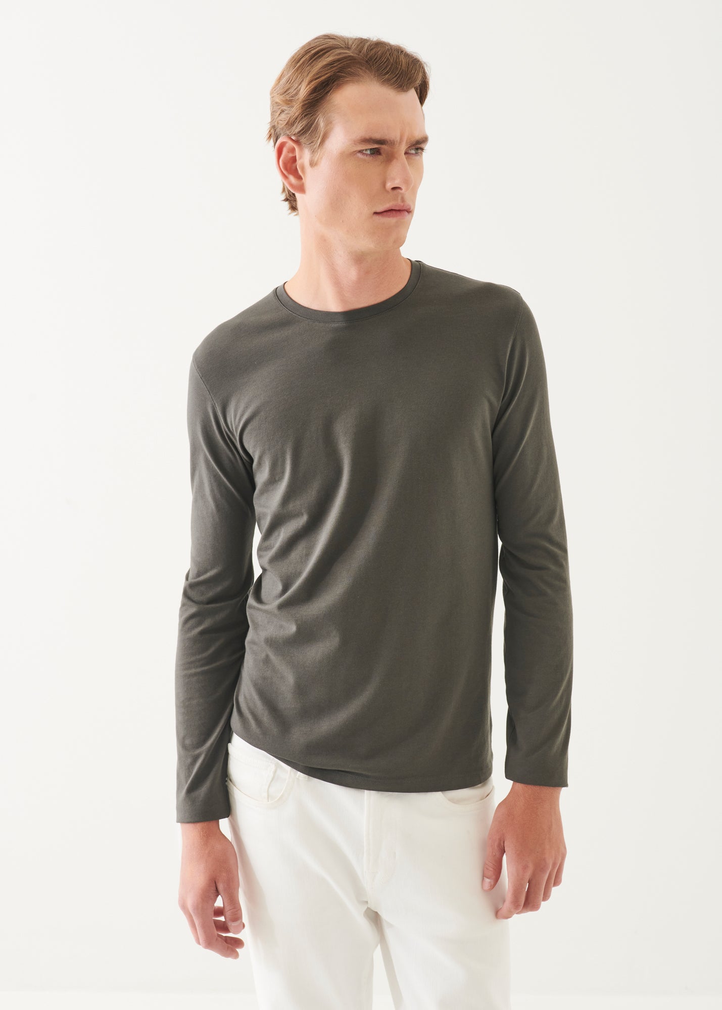 Pima Cotton Stretch Long Sleeve T-Shirt - PATRICK ASSARAF