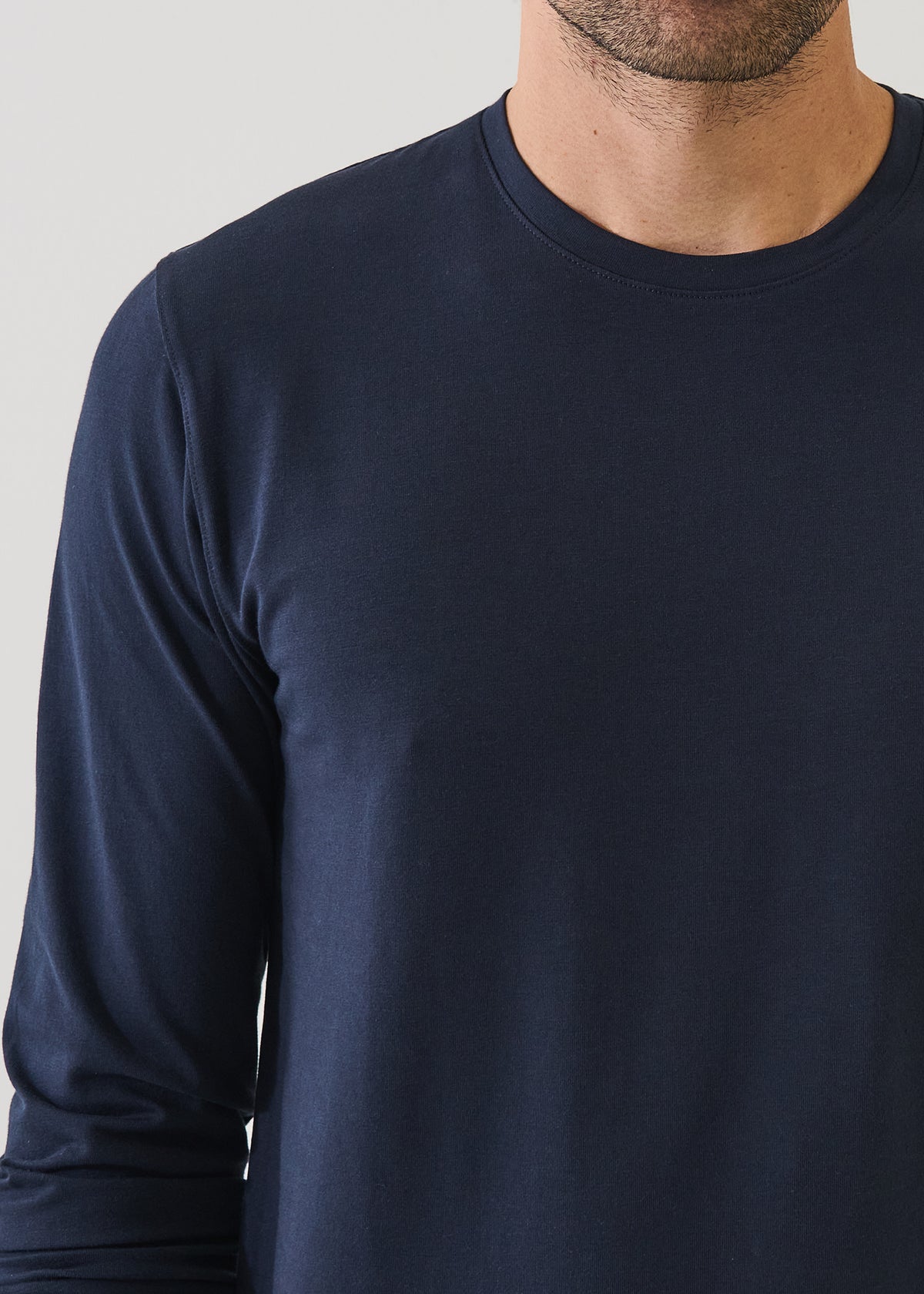 Pima Cotton Stretch Long Sleeve T-Shirt - PATRICK ASSARAF