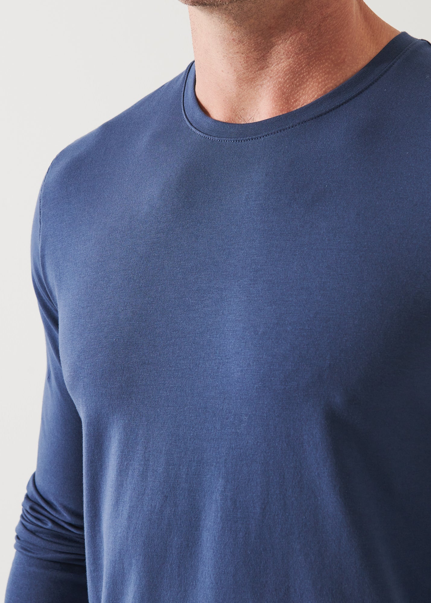 PIMA COTTON STRETCH LONG SLEEVE T-SHIRT | PATRICK ASSARAF.