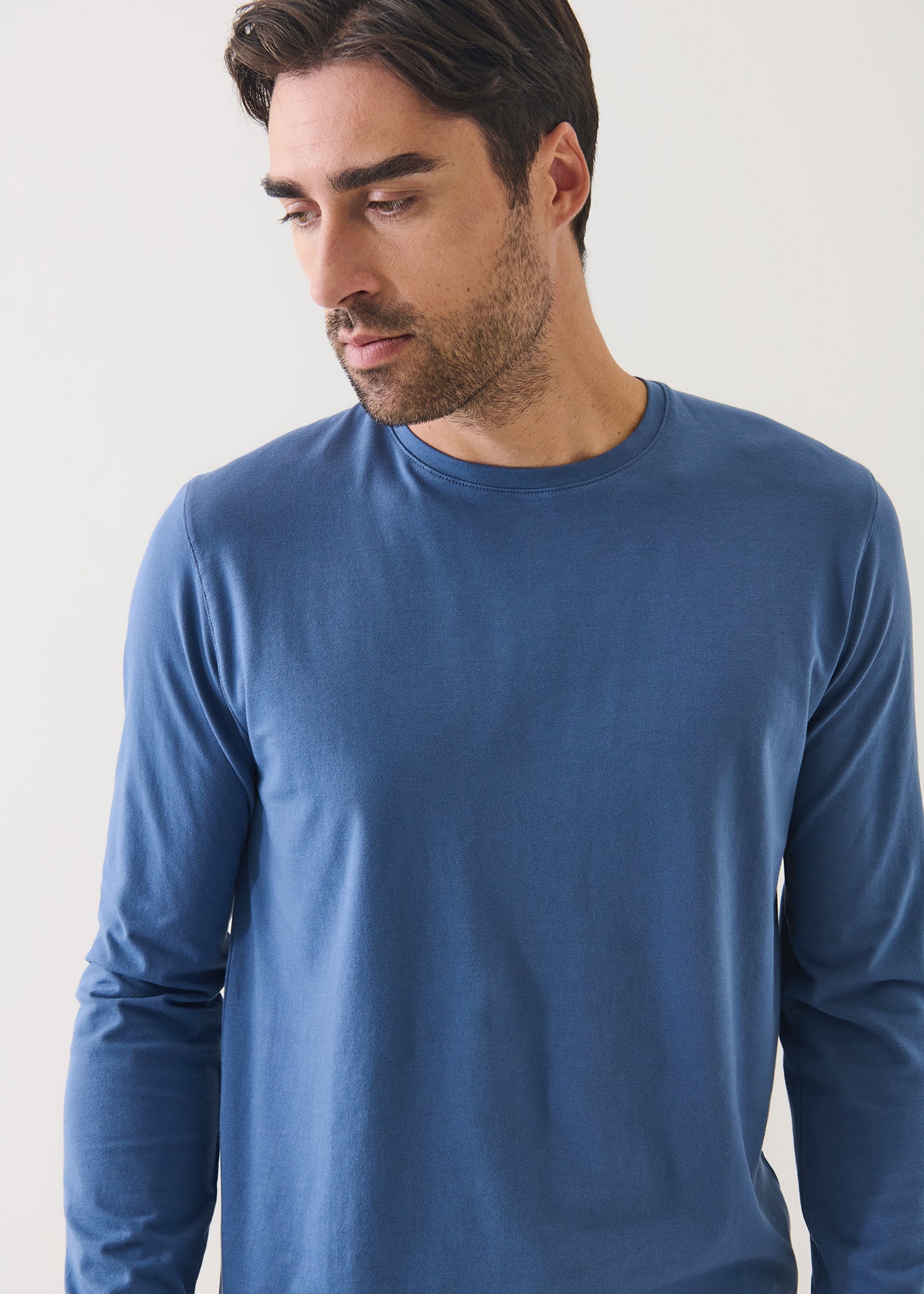Pima Cotton Stretch Long Sleeve T-Shirt - PATRICK ASSARAF