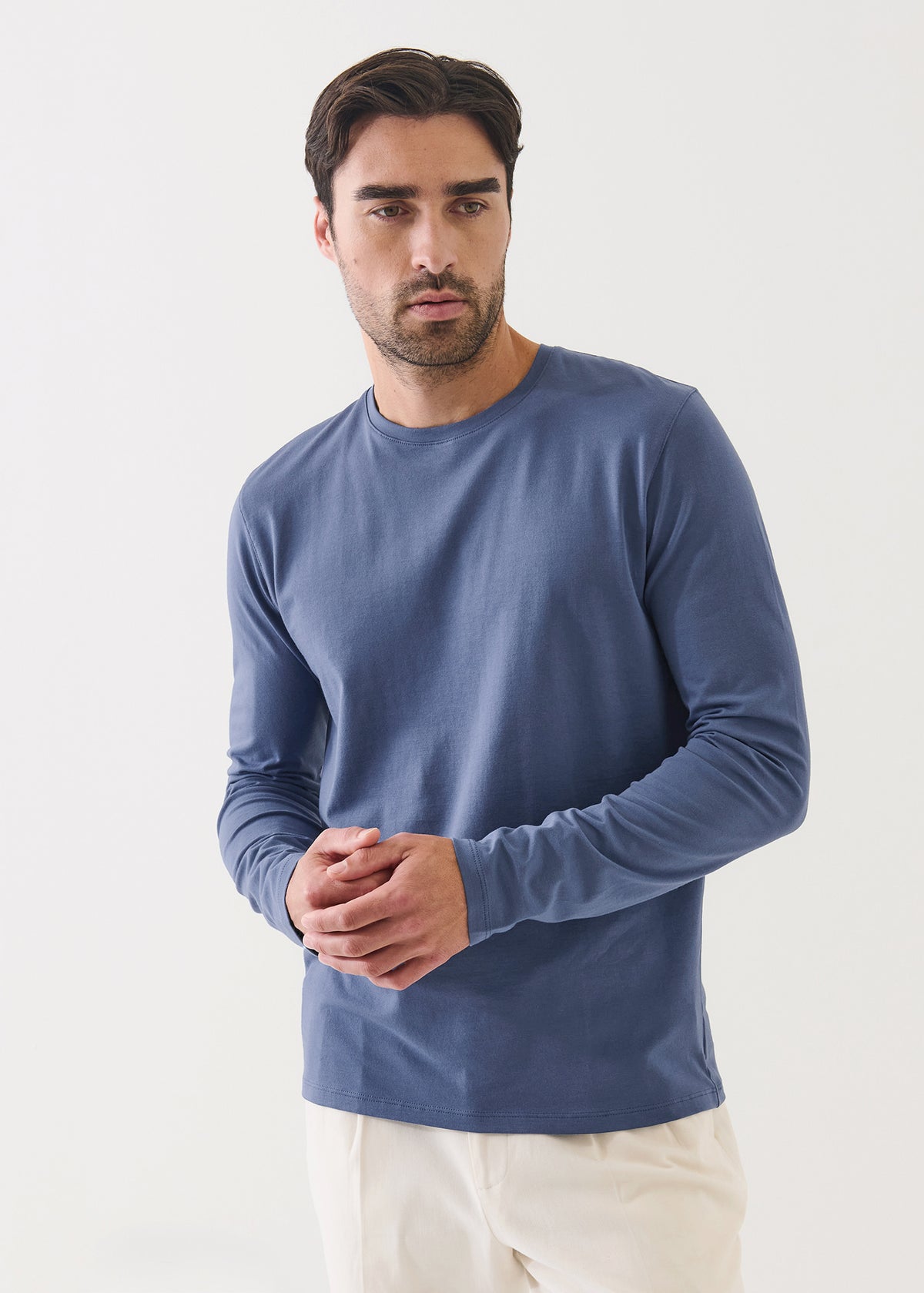 Pima Cotton Stretch Long Sleeve T-Shirt - PATRICK ASSARAF