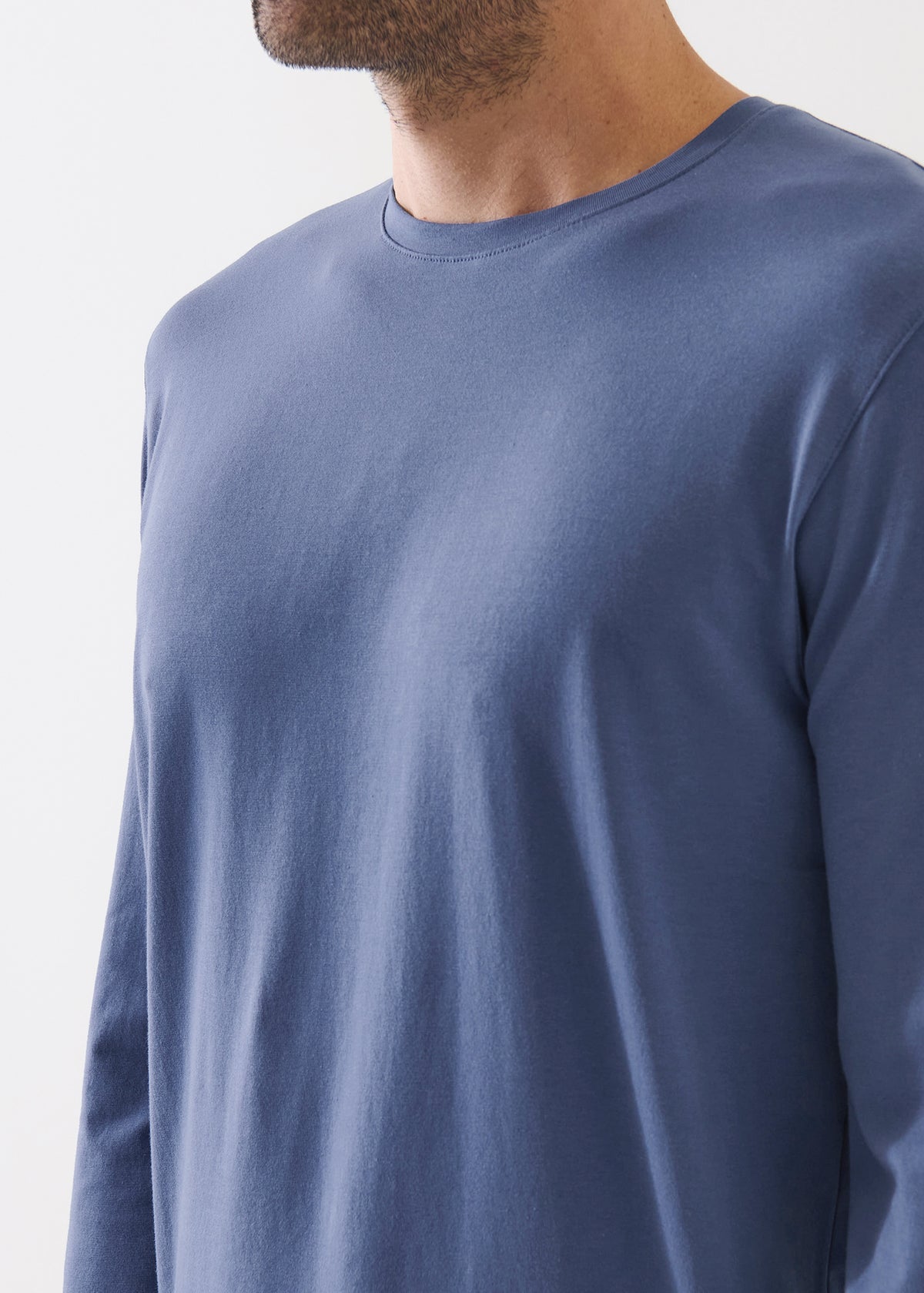 Pima Cotton Stretch Long Sleeve T-Shirt - PATRICK ASSARAF