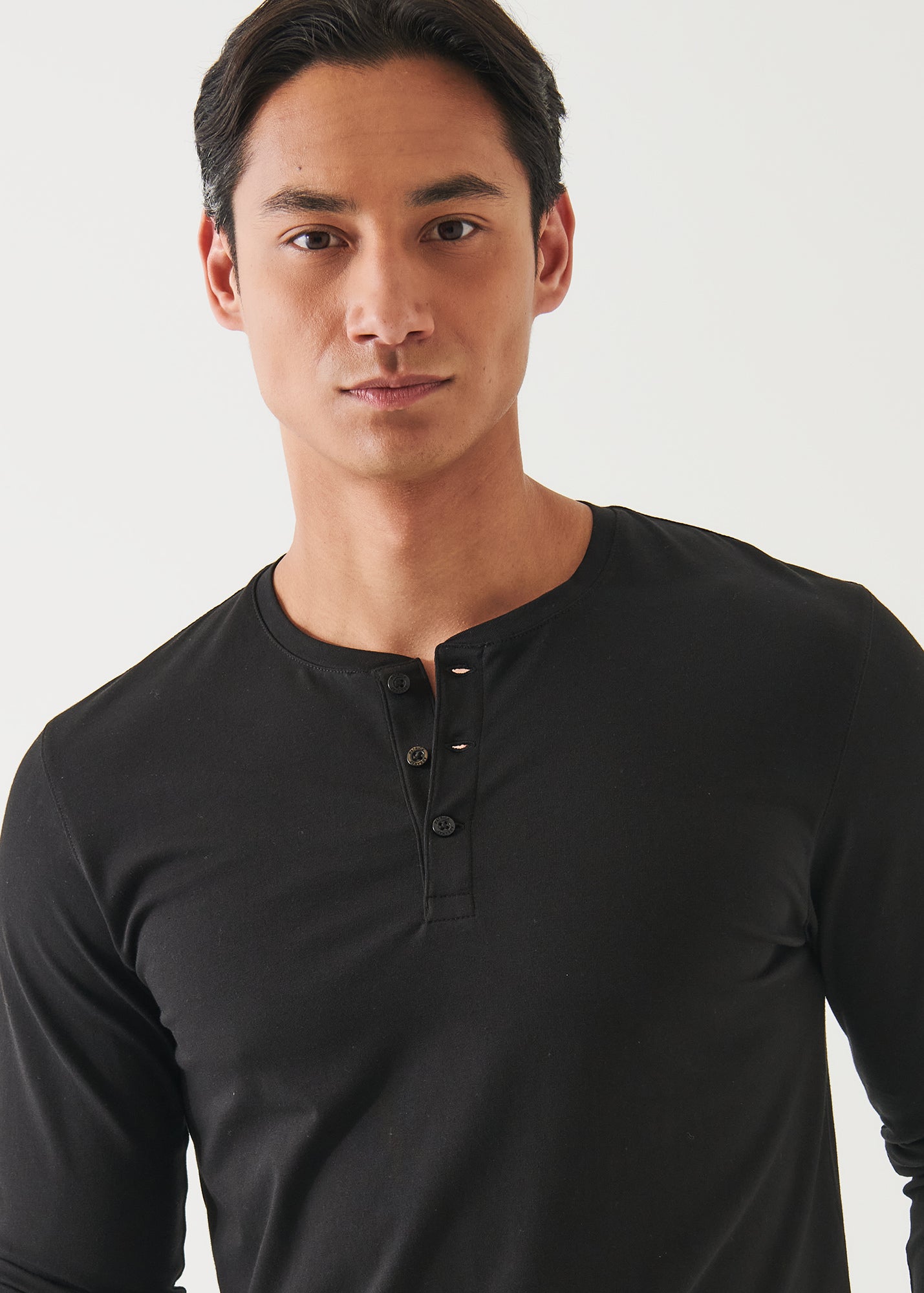 Pima Cotton Stretch Henley - PATRICK ASSARAF