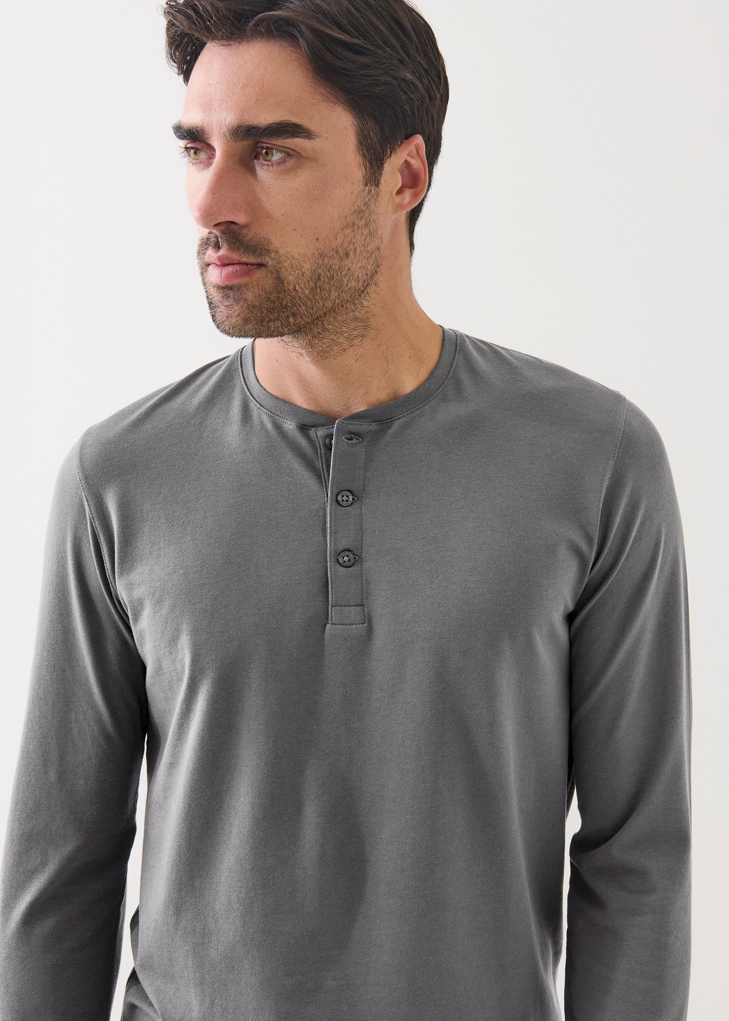 Pima Cotton Stretch Henley - PATRICK ASSARAF