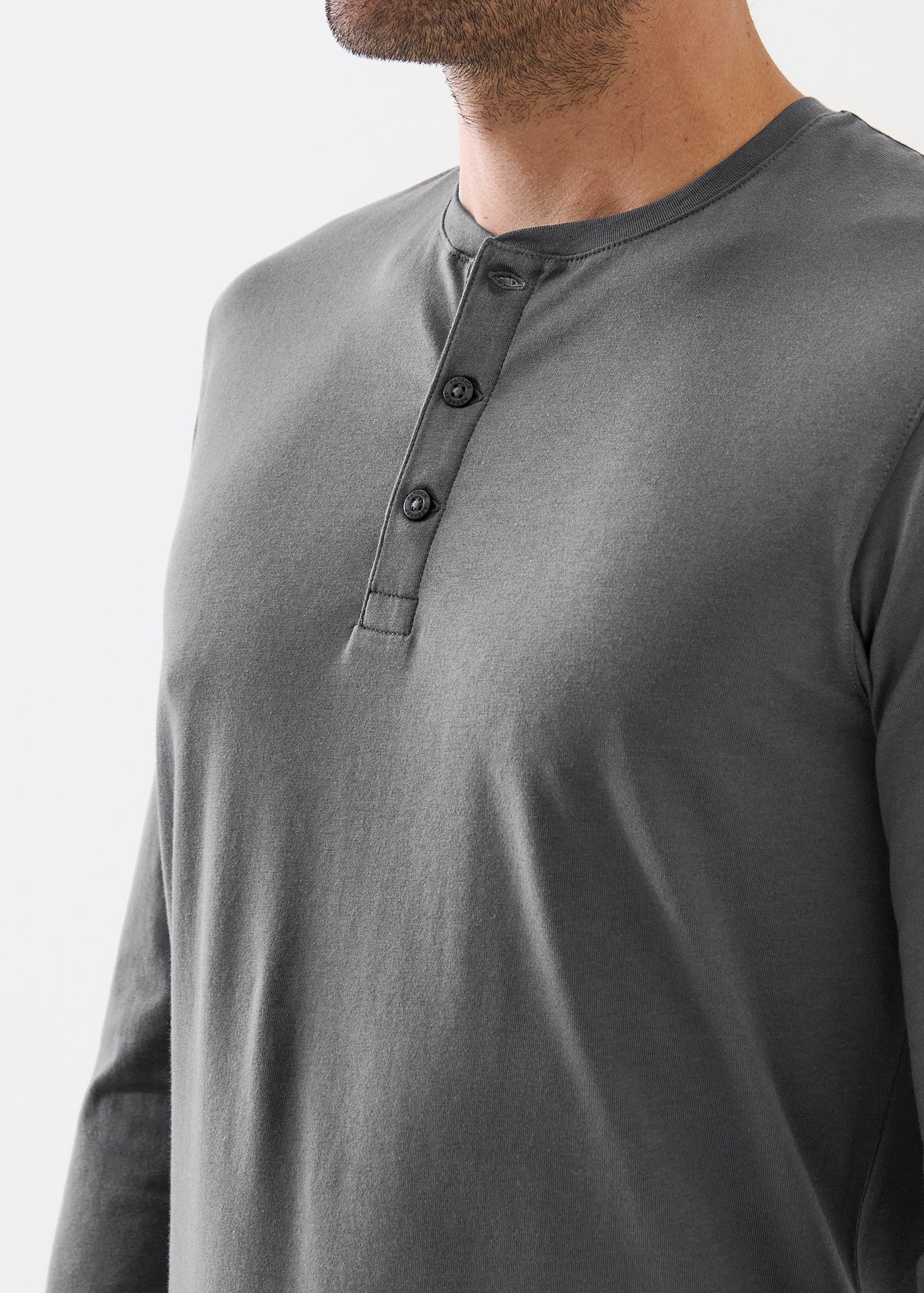 Pima Cotton Stretch Henley - PATRICK ASSARAF