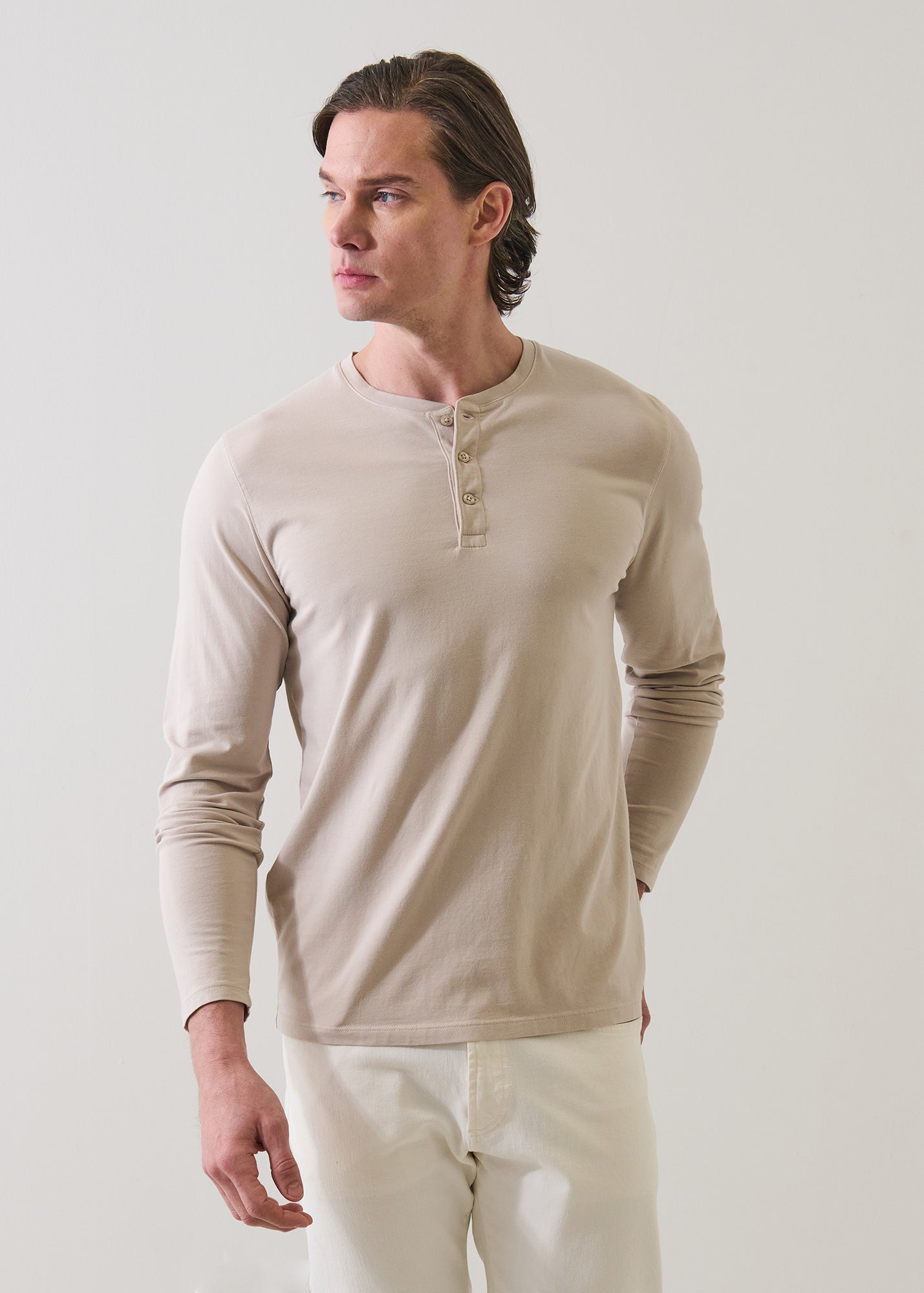 Pima Cotton Stretch Henley