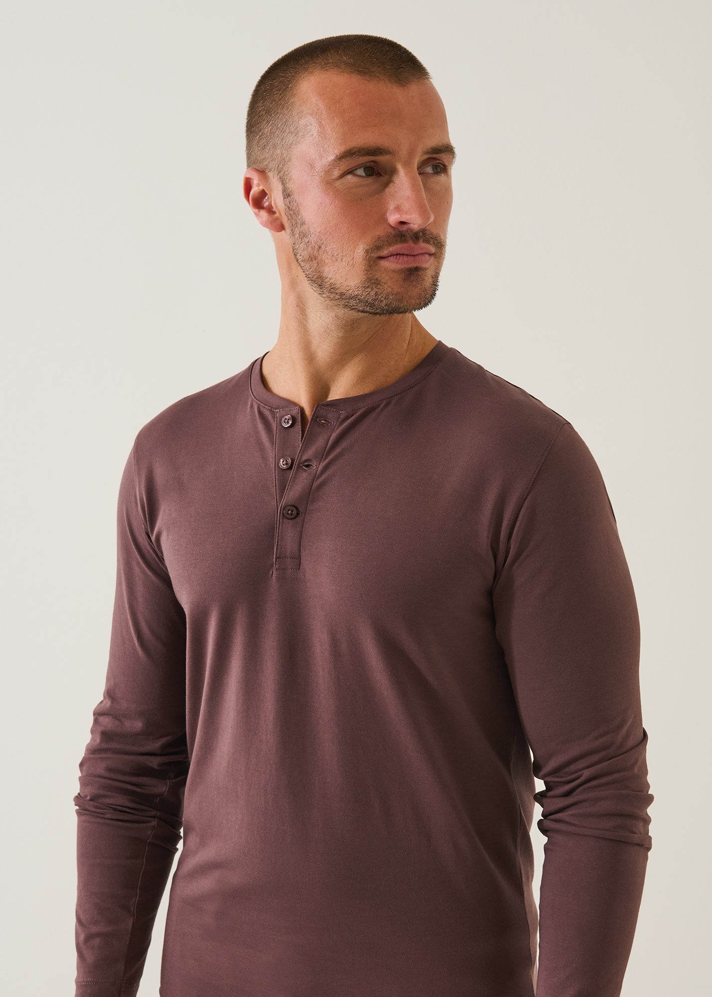 Pima Cotton Stretch Henley