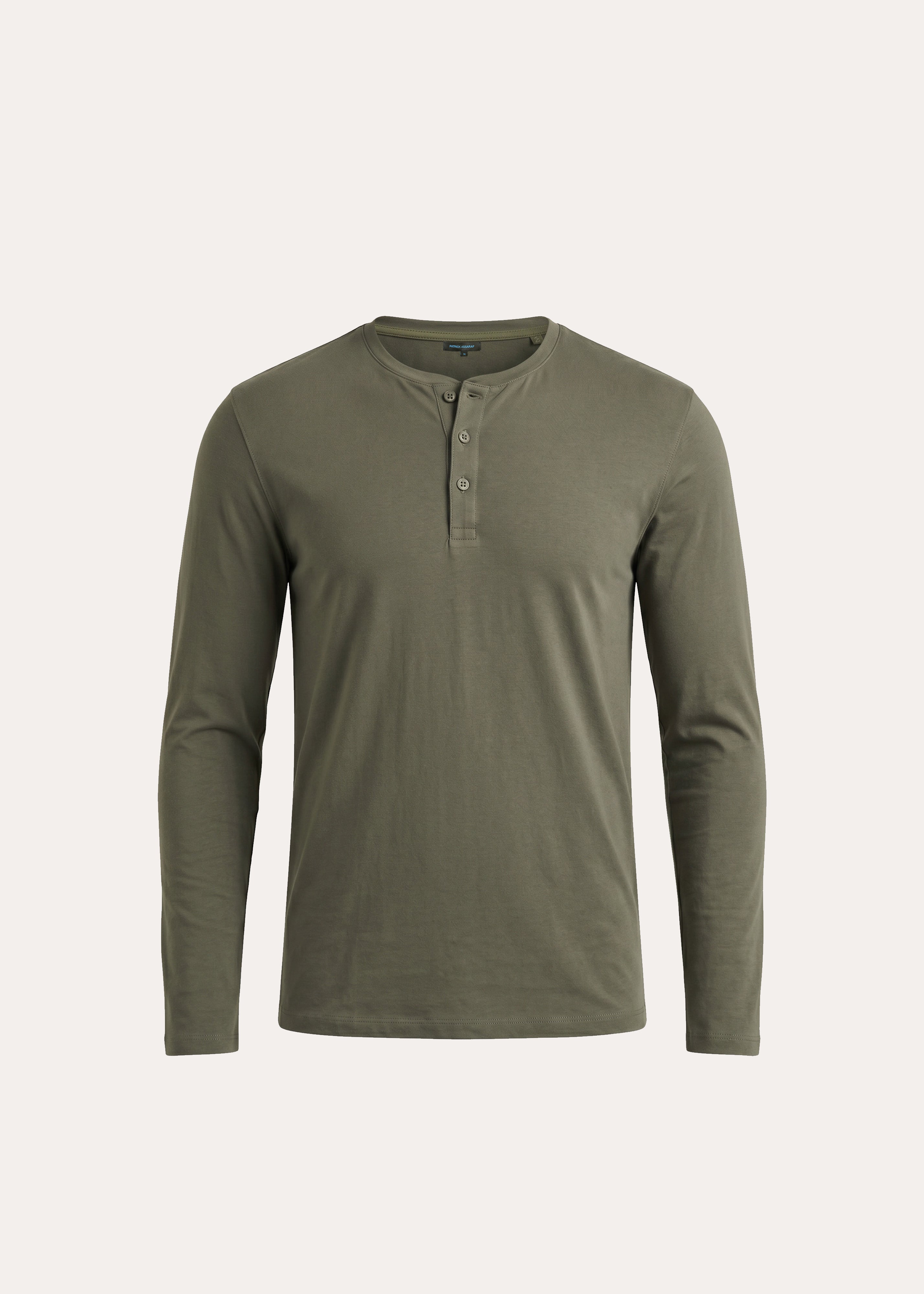 Pima Cotton Stretch Henley - PATRICK ASSARAF