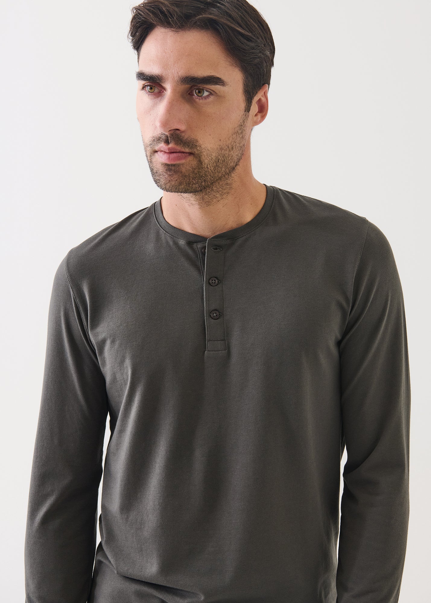 Pima Cotton Stretch Henley - PATRICK ASSARAF
