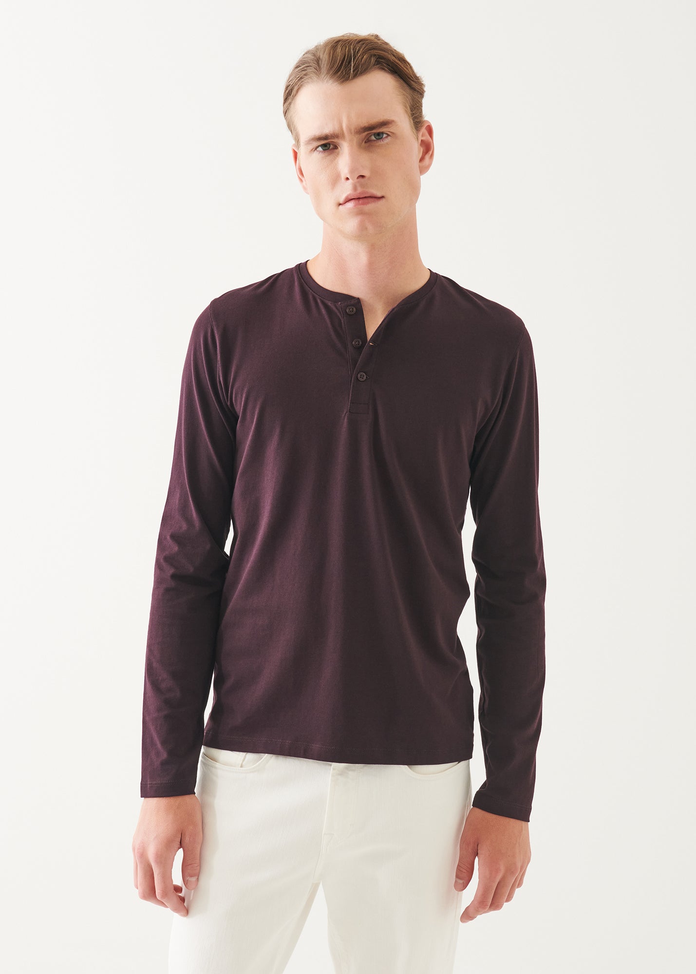 Pima Cotton Stretch Henley - PATRICK ASSARAF