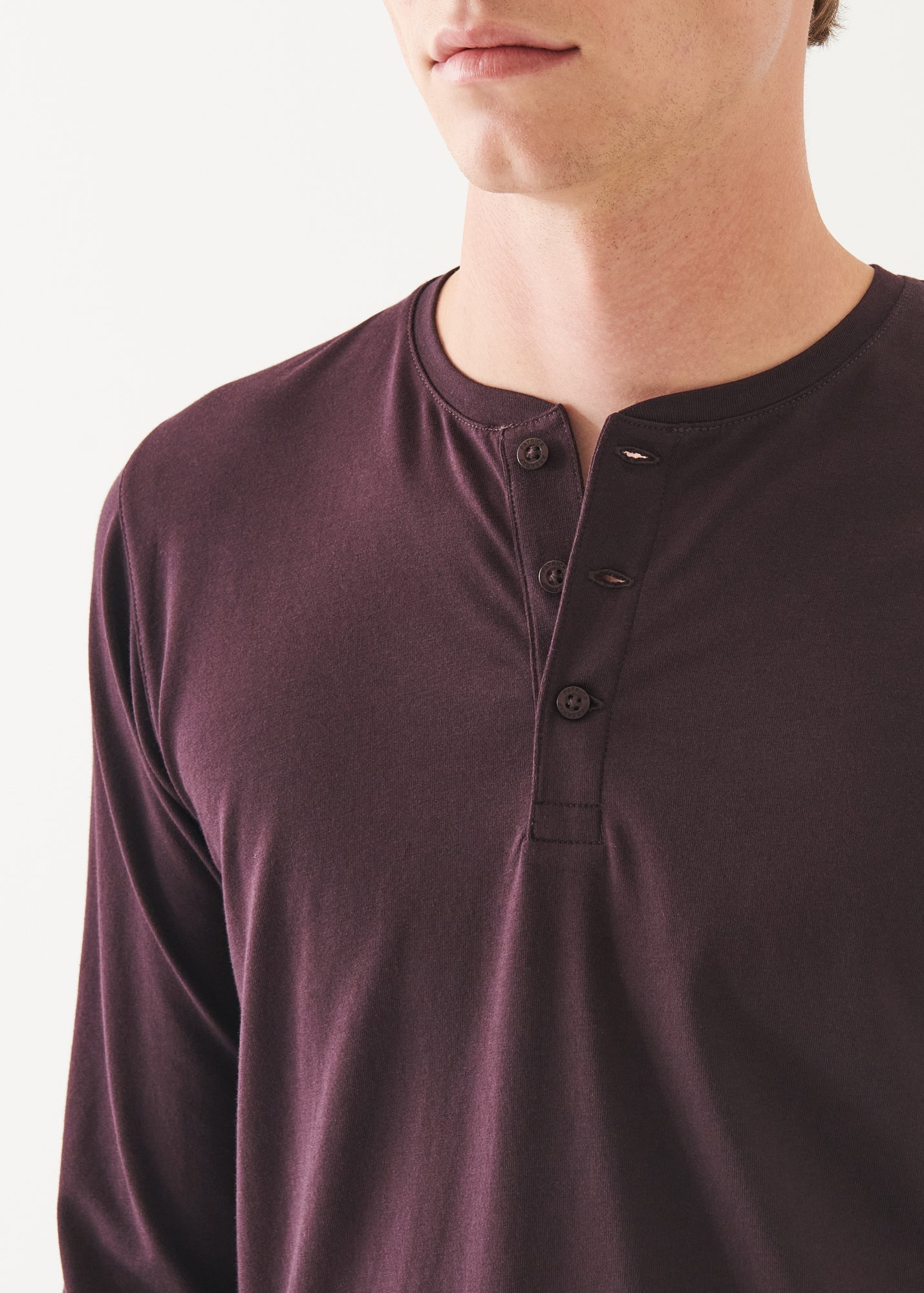 Pima Cotton Stretch Henley - PATRICK ASSARAF