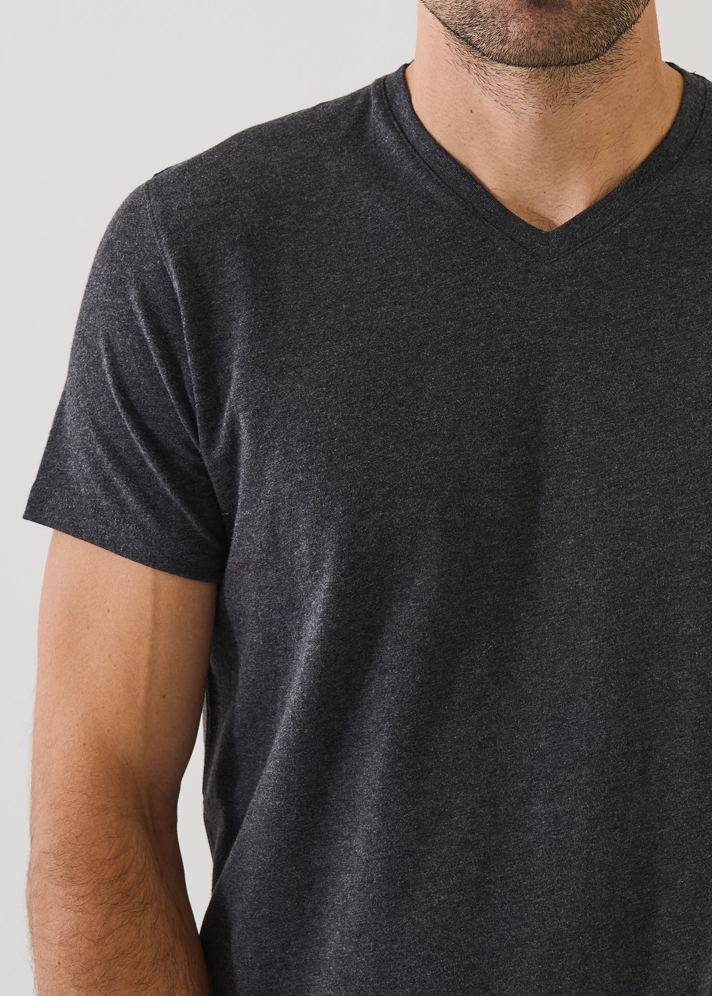 Pima Cotton Stretch V-Neck T-Shirt