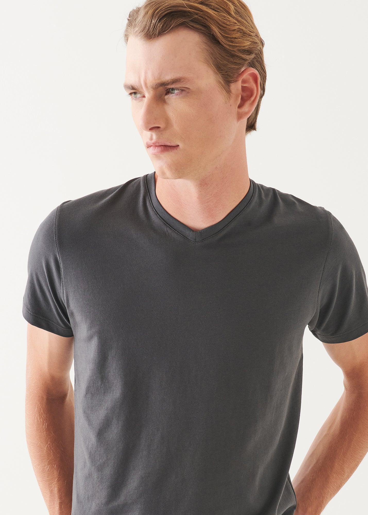 Pima Cotton Stretch V-Neck T-Shirt - PATRICK ASSARAF