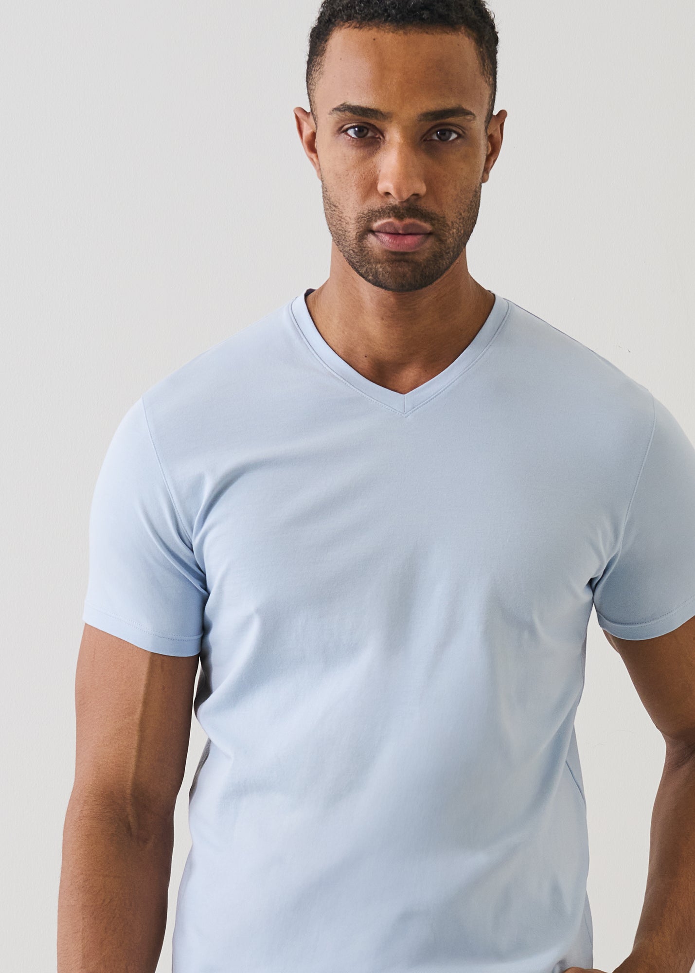 Pima Cotton Stretch V-Neck T-Shirt - PATRICK ASSARAF