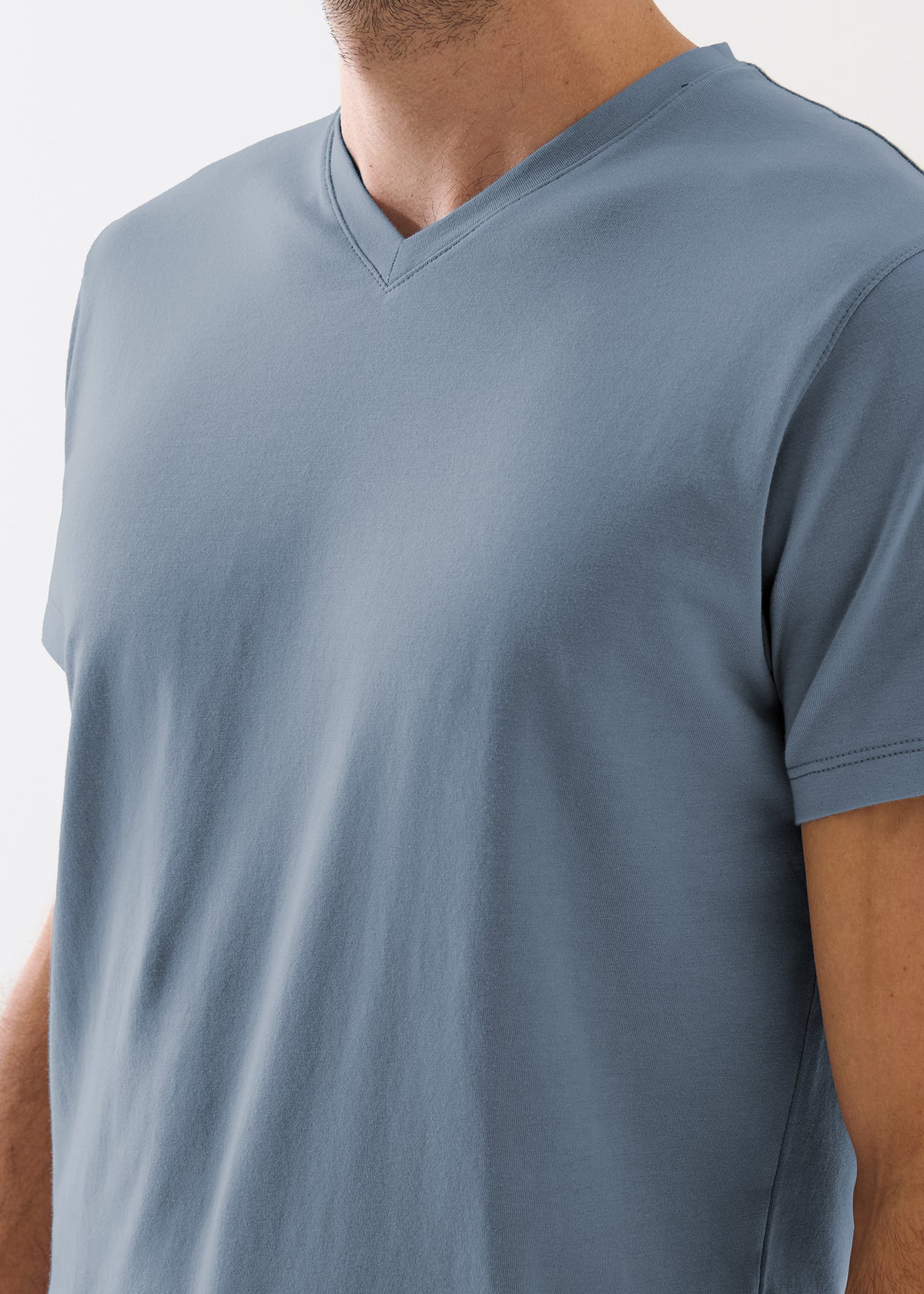 Pima Cotton Stretch V-Neck T-Shirt - PATRICK ASSARAF