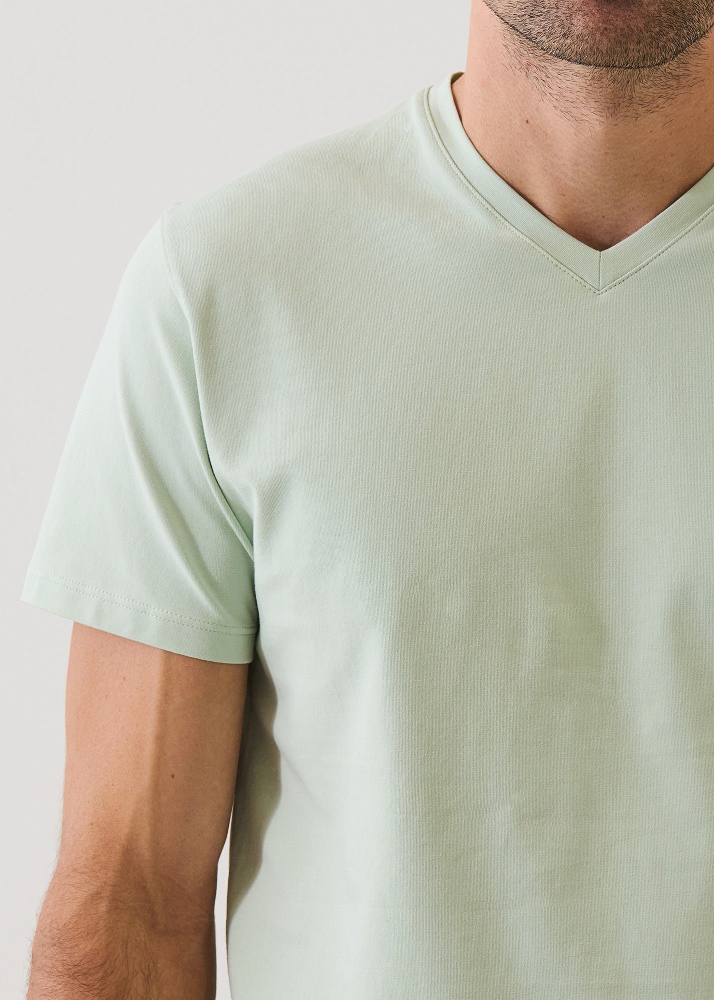 Pima Cotton Stretch V-Neck T-Shirt