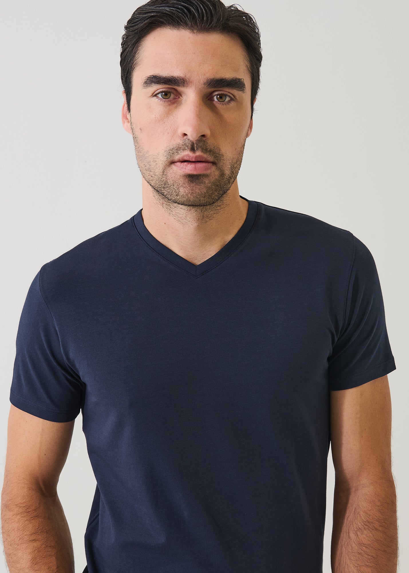 Pima Cotton Stretch V-Neck T-Shirt